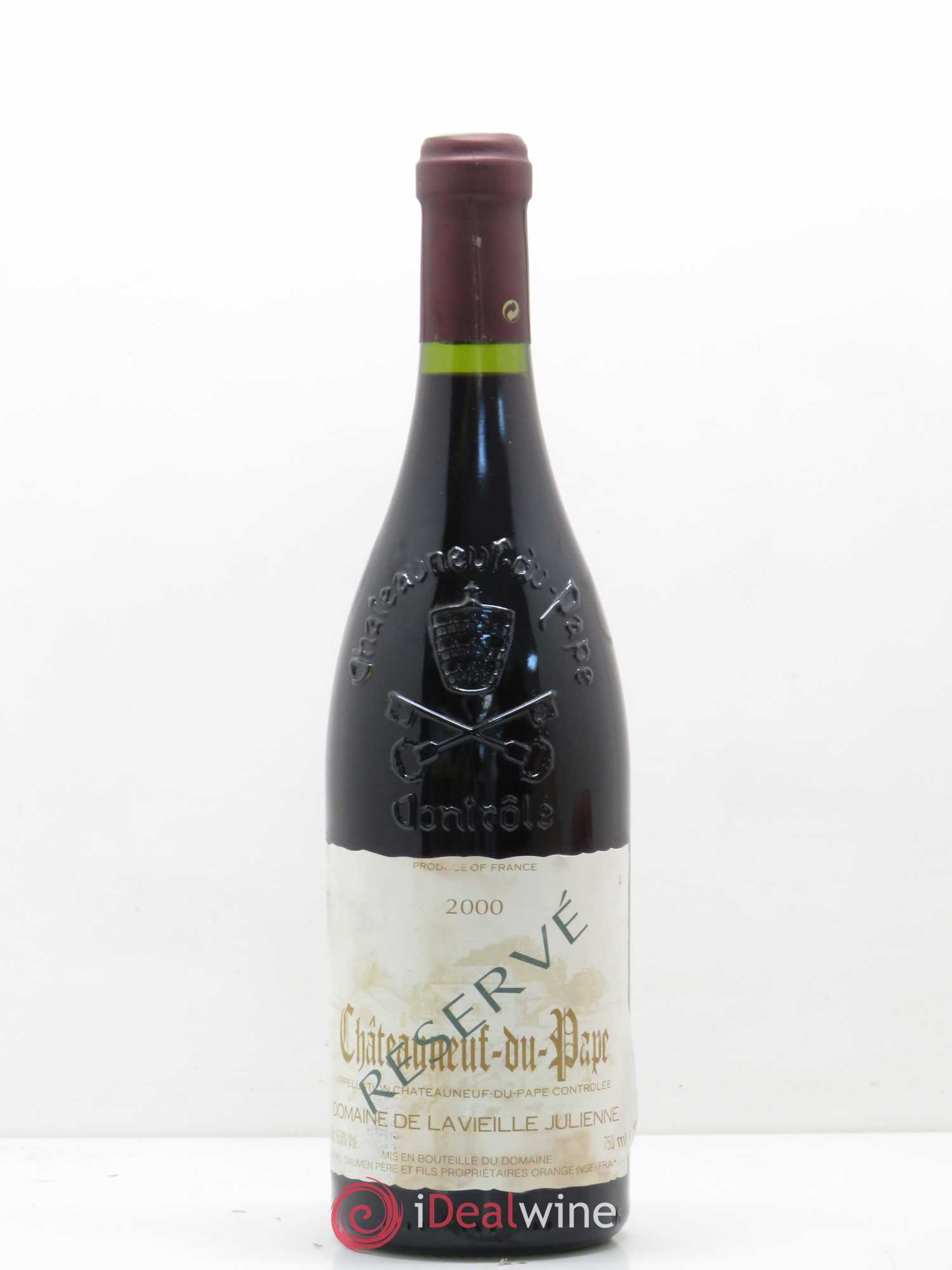 Châteauneuf-du-Pape Vieille Julienne (Domaine de la) Réservé Jean-Paul Daumen 2000 - Lot de 1 bouteille - 0