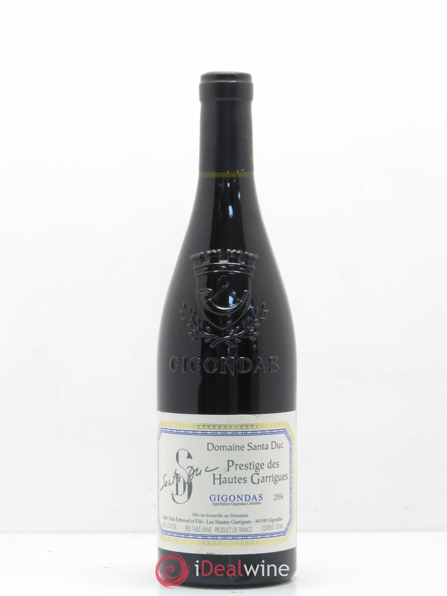 Gigondas Santa Duc (Domaine) Hautes Garrigues Famille Gras 2004 - Lot de 1 bouteille - 0