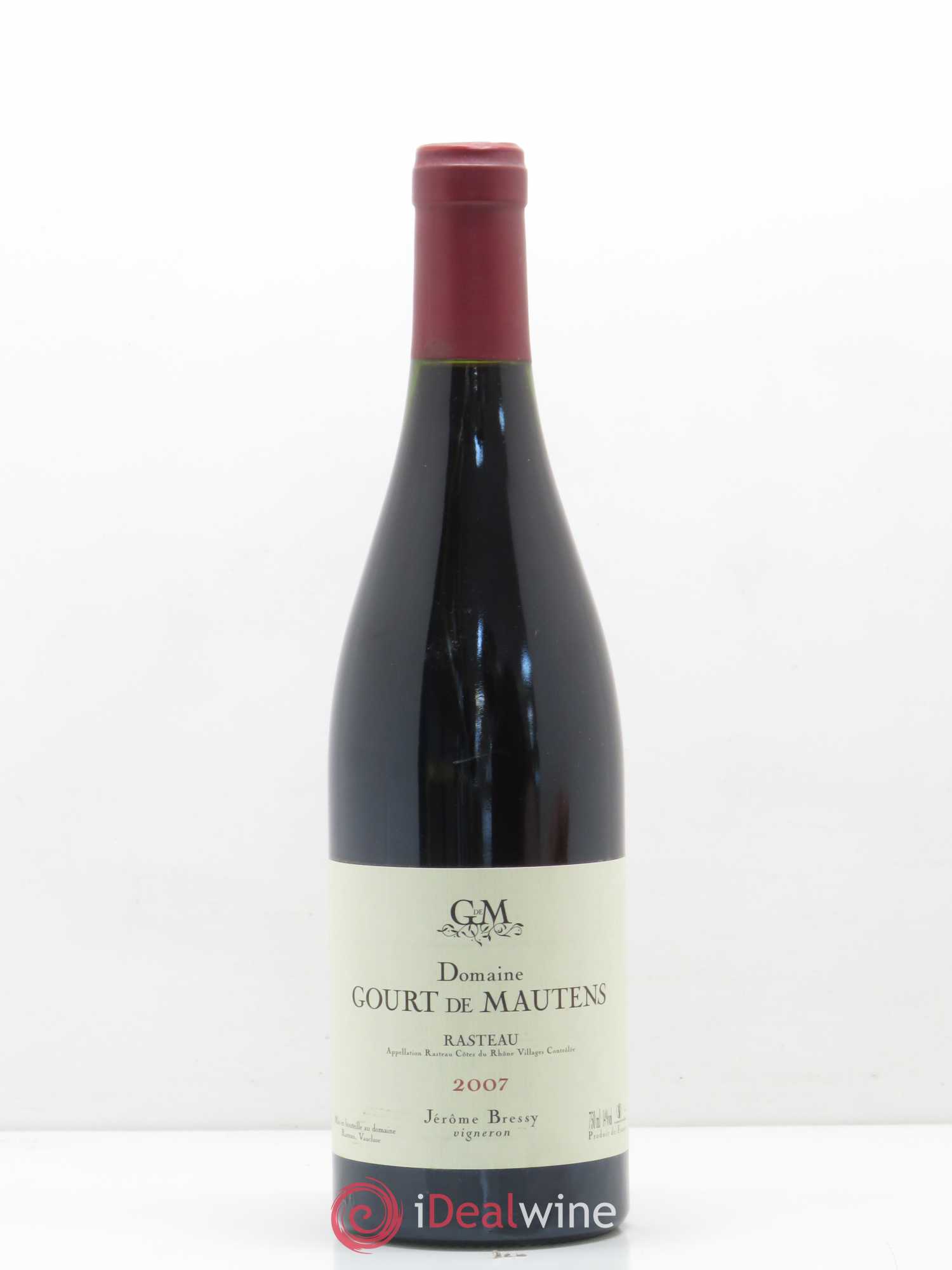Rasteau Domaine Gourt de Mautens - Jérôme Bressy 2007 - Lot de 1 bouteille - 0