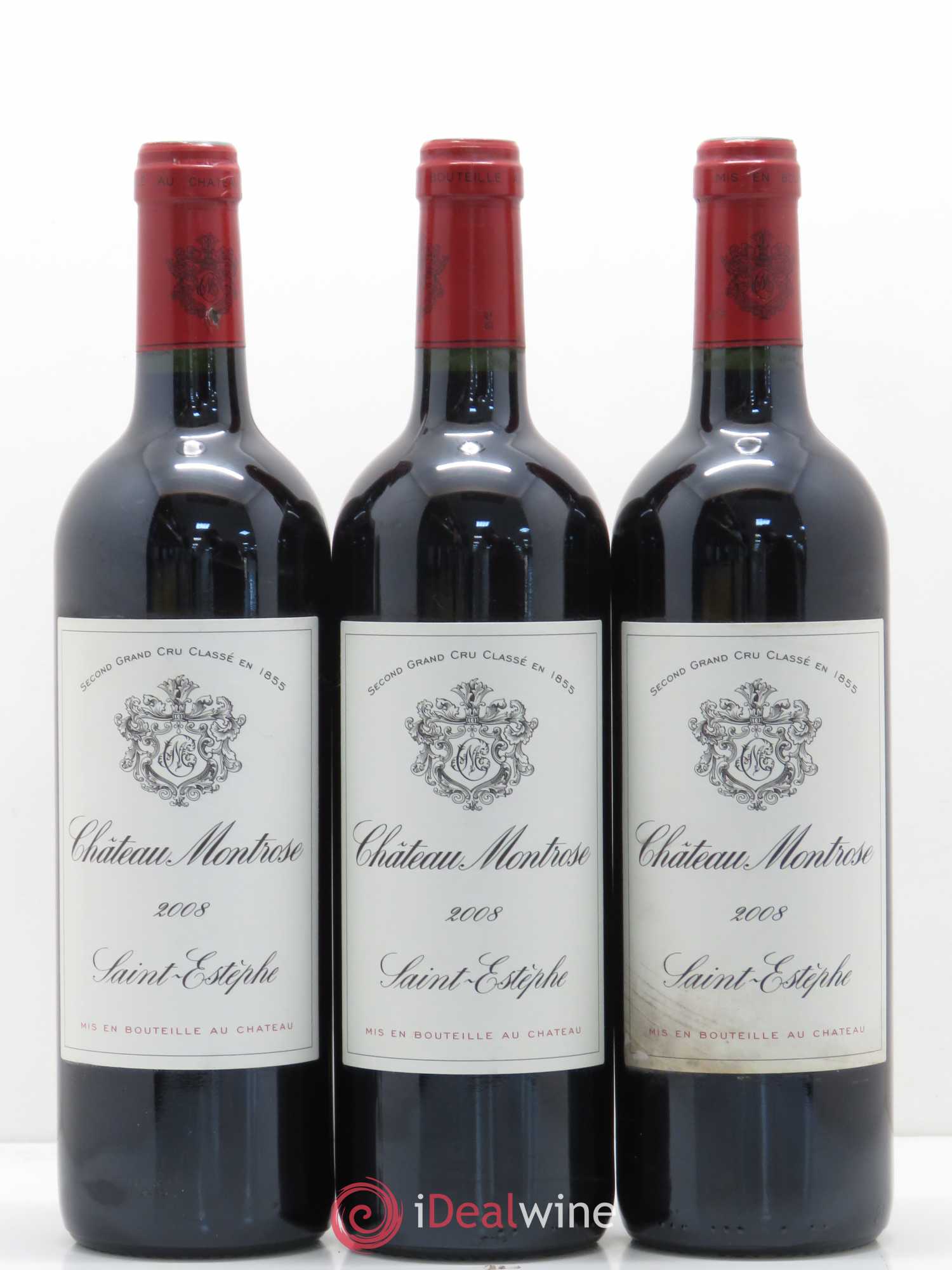 Château Montrose 2ème Grand Cru Classé 2008 - Lot de 3 bouteilles - 0