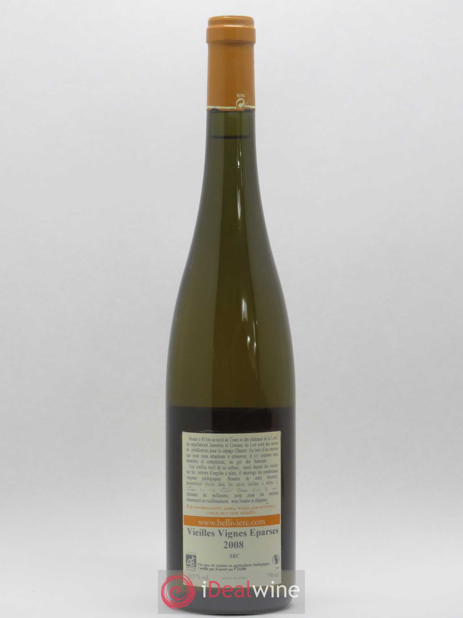 Coteaux du Loir Vieilles Vignes Eparses Domaine de Bellivière 2008 - Lot de 1 bouteille - 1