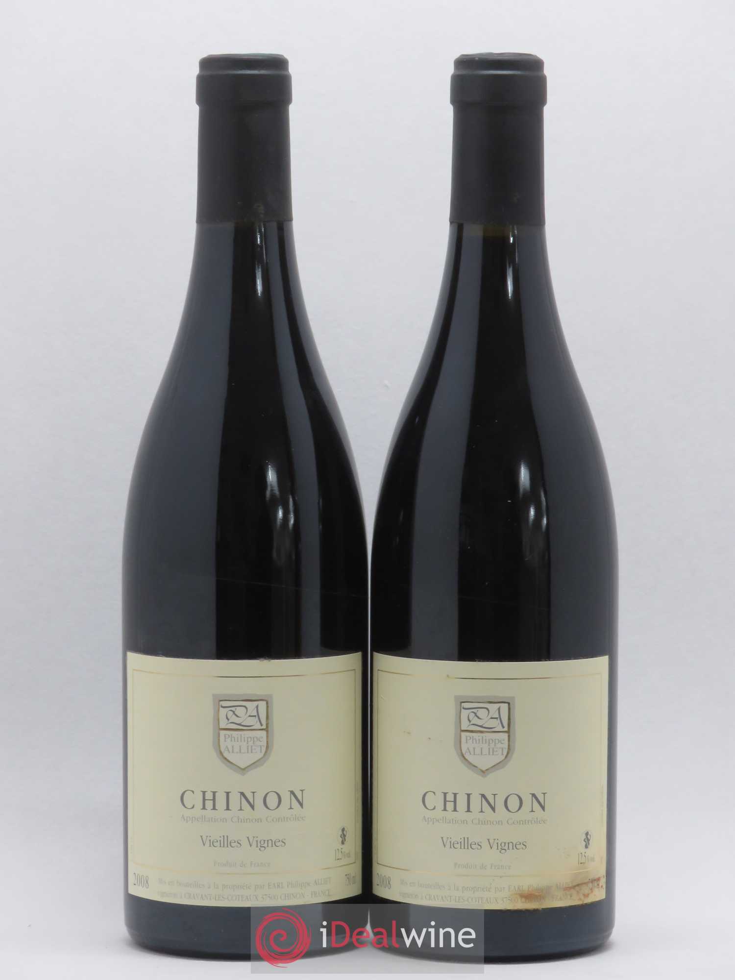Chinon Vieilles Vignes Philippe Alliet 2008 - Lot de 2 bouteilles - 0