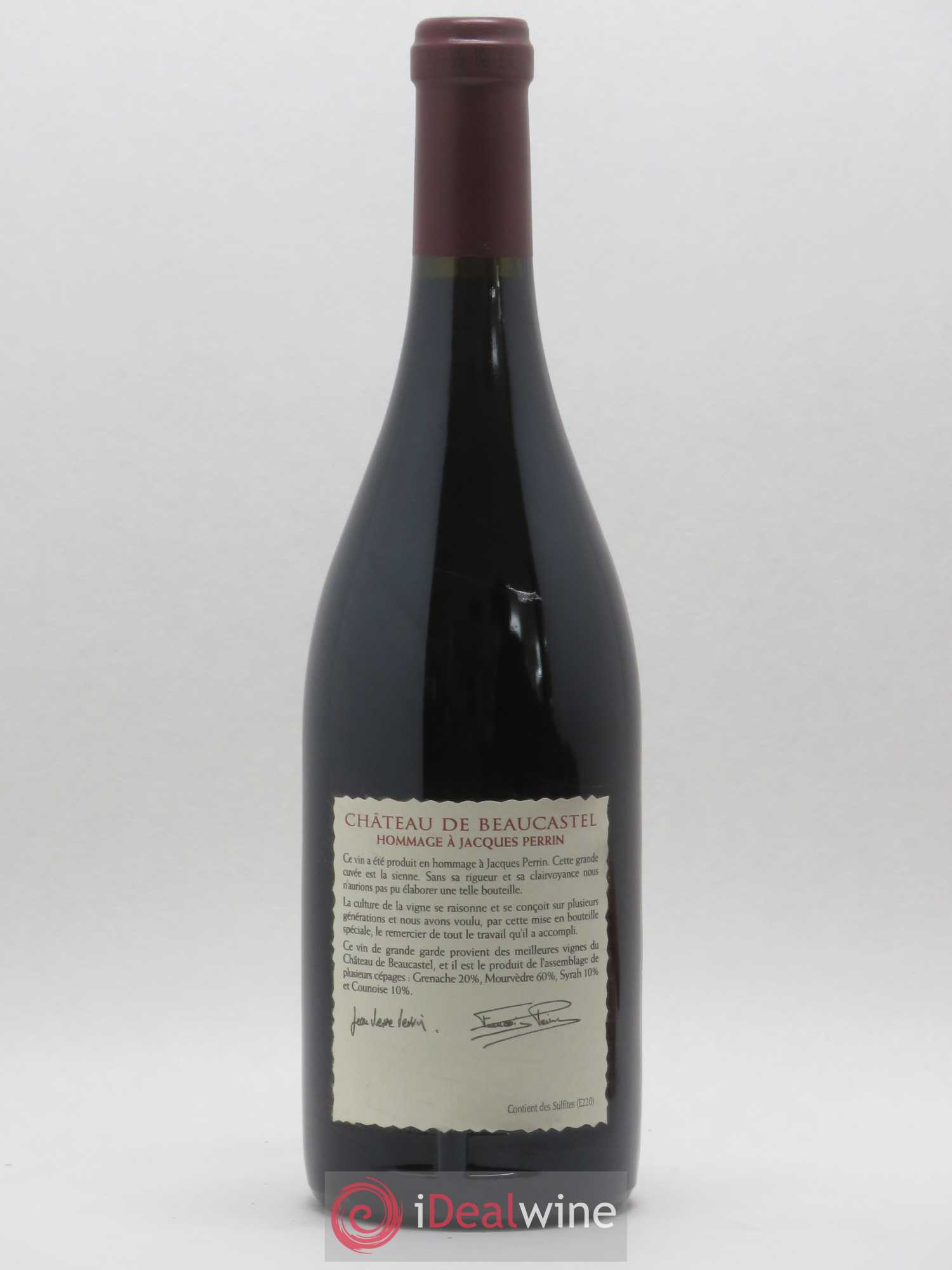 Châteauneuf-du-Pape Château de Beaucastel Hommage à Jacques Perrin Famille Perrin Grande Cuvée 2003 - Lot de 1 bouteille - 1
