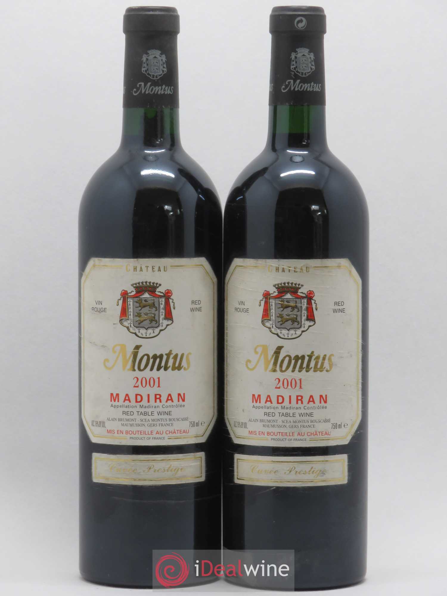 Madiran Château Montus-Prestige Alain Brumont 2001 - Lot de 2 bouteilles - 0