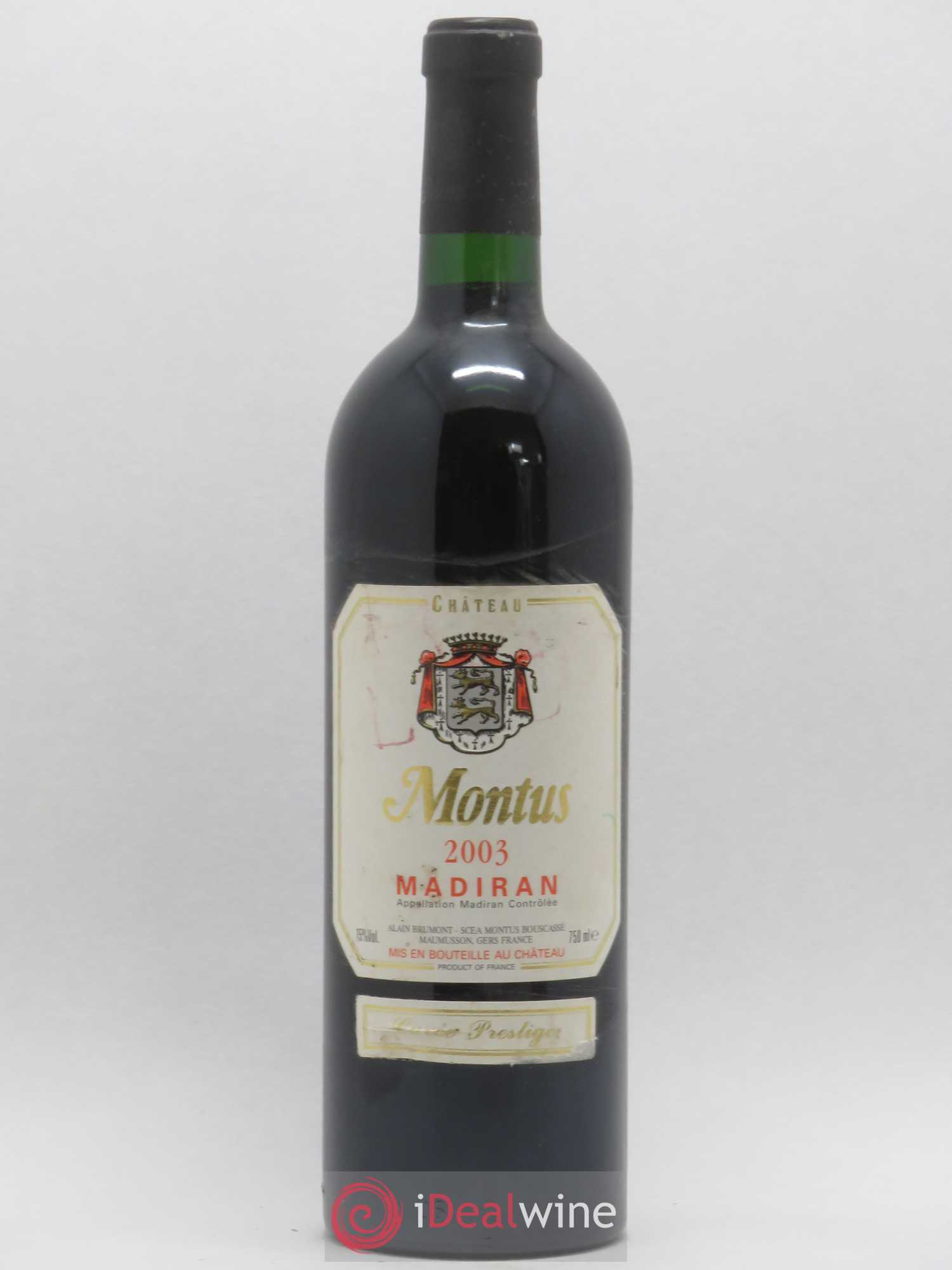 Madiran Château Montus-Prestige Alain Brumont 2003 - Lot de 1 bouteille - 0
