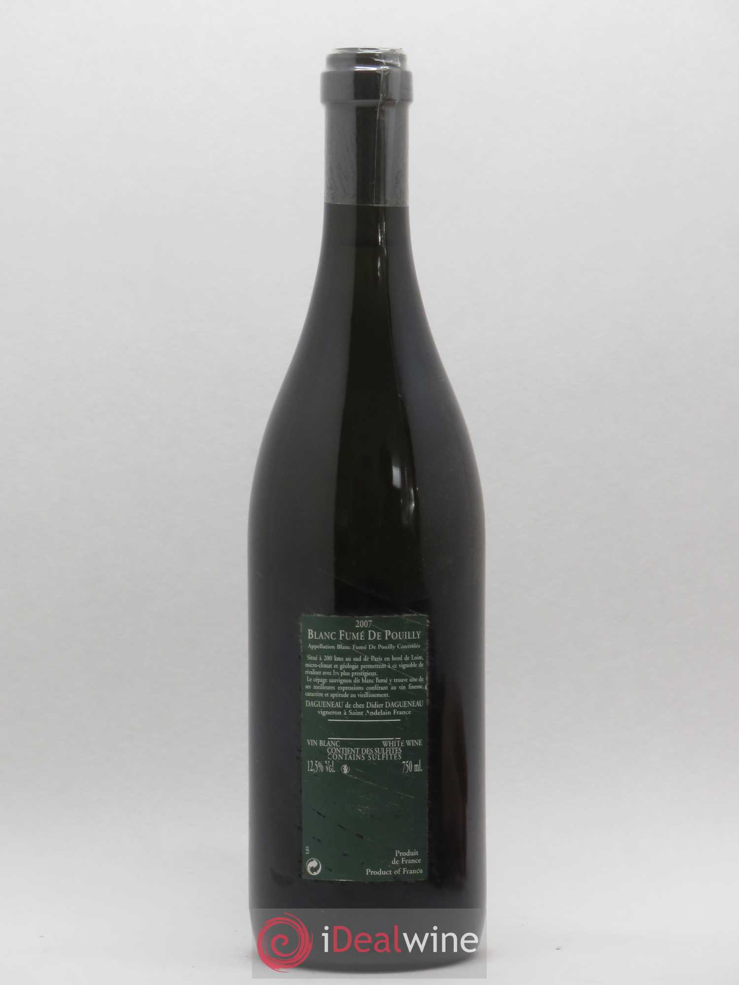 Vin de France (anciennement Pouilly-Fumé) Silex Dagueneau (Domaine Didier - Louis-Benjamin) 2007 - Lot de 1 bouteille - 1
