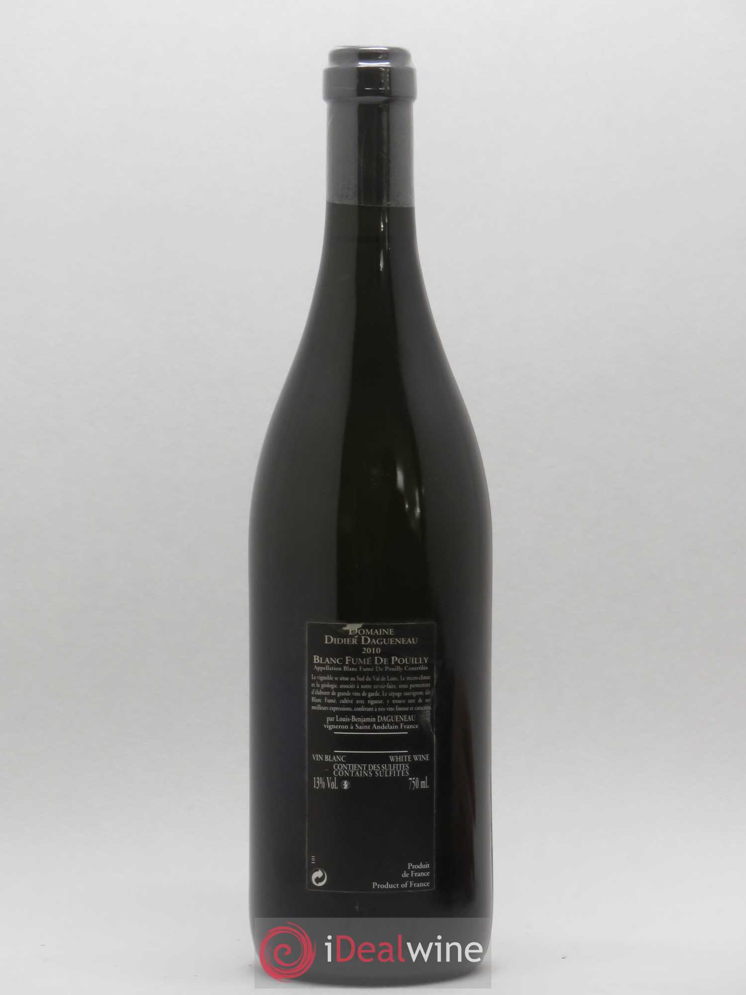 Vin de France (anciennement Pouilly-Fumé) Silex Dagueneau (Domaine Didier - Louis-Benjamin) 2010 - Lot de 1 bouteille - 1