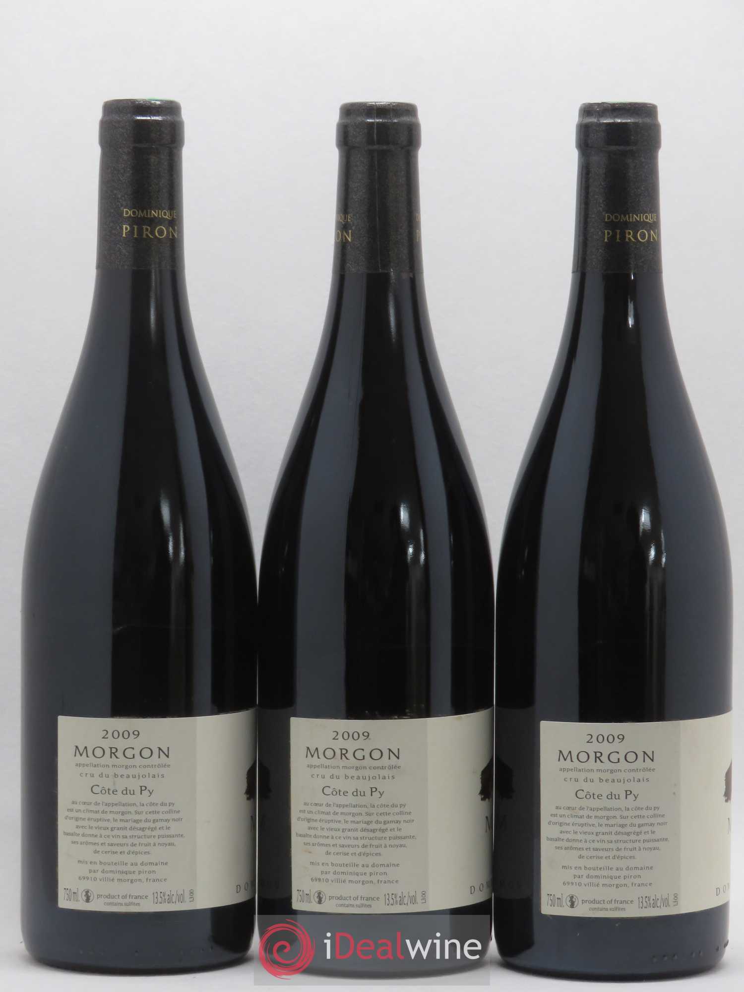 Morgon Côte du Py Dominique Piron (Domaine) 2009 - Lot de 3 bouteilles - 1