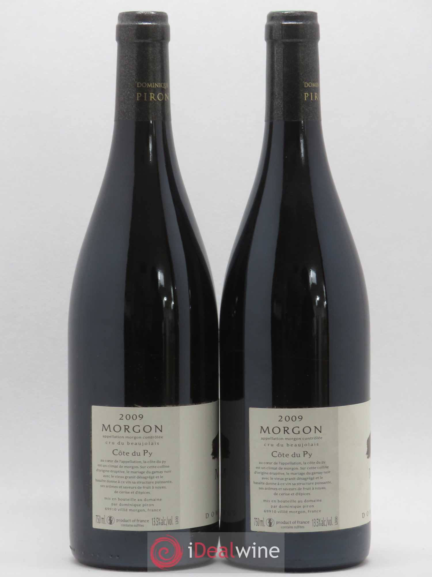 Morgon Côte du Py Dominique Piron (Domaine) 2009 - Lot de 2 bouteilles - 1