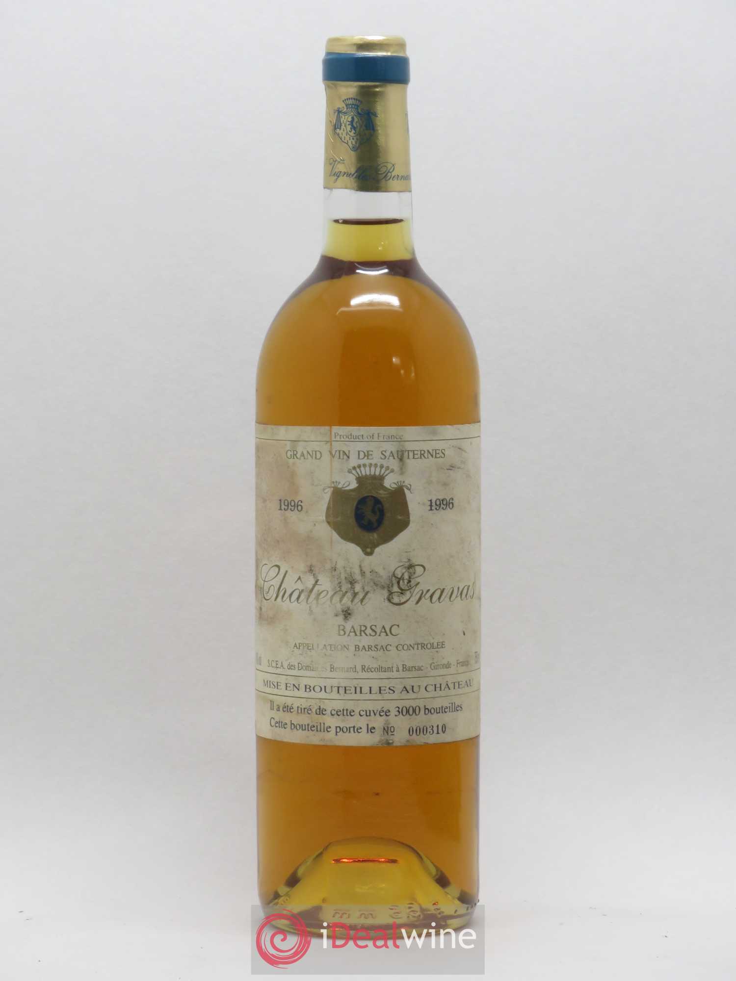 Château Gravas Cru Bourgeois 1996 - Lotto di 1 bottiglia - 0
