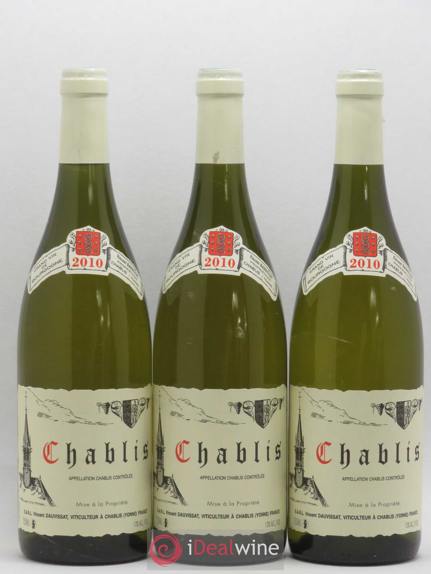 Chablis Vincent Dauvissat (Domaine) 2010 - Lot de 3 bouteilles - 0