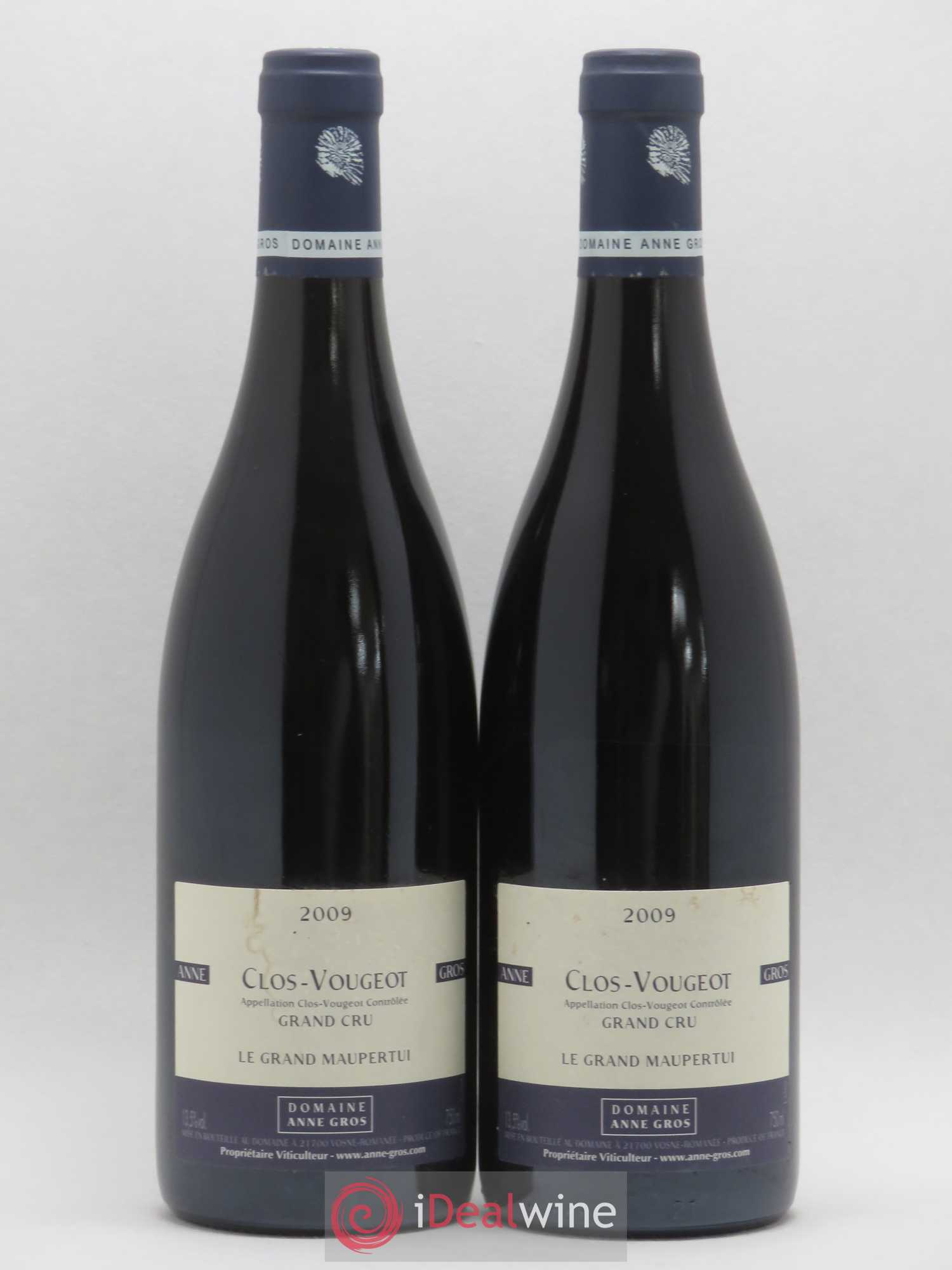 Clos de Vougeot Grand Cru Le Grand Maupertui Anne Gros 2009 - Lot de 2 bouteilles - 0