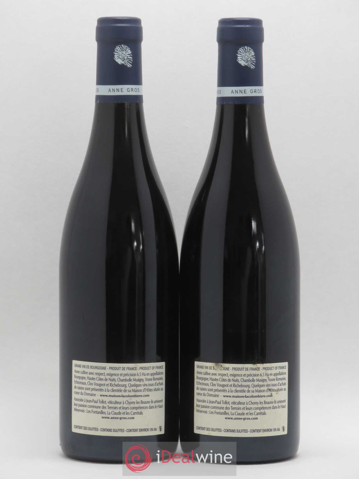 Clos de Vougeot Grand Cru Le Grand Maupertui Anne Gros 2010 - Lot de 2 bouteilles - 1