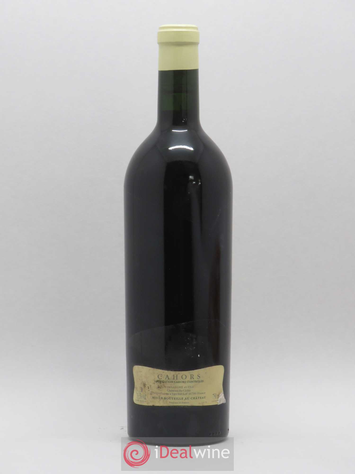 Cahors Château du Cèdre Cuvée Le Cèdre Pascal et Jean-Marc Verhaeghe 2010 - Lot de 1 bouteille - 1