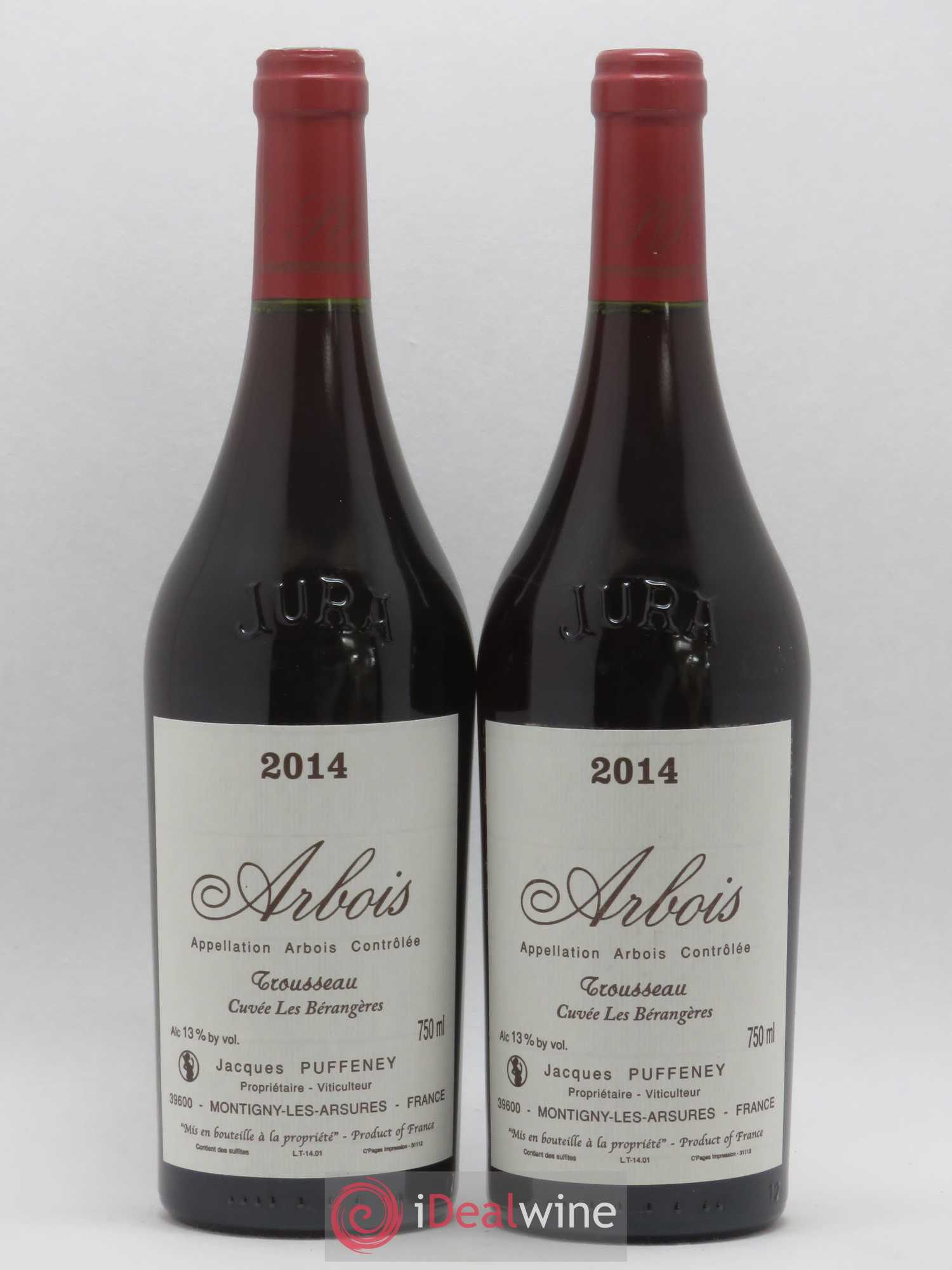 Arbois Trousseau Cuvée Les Bérangères Jacques Puffeney 2014 - Lot de 2 bouteilles - 0