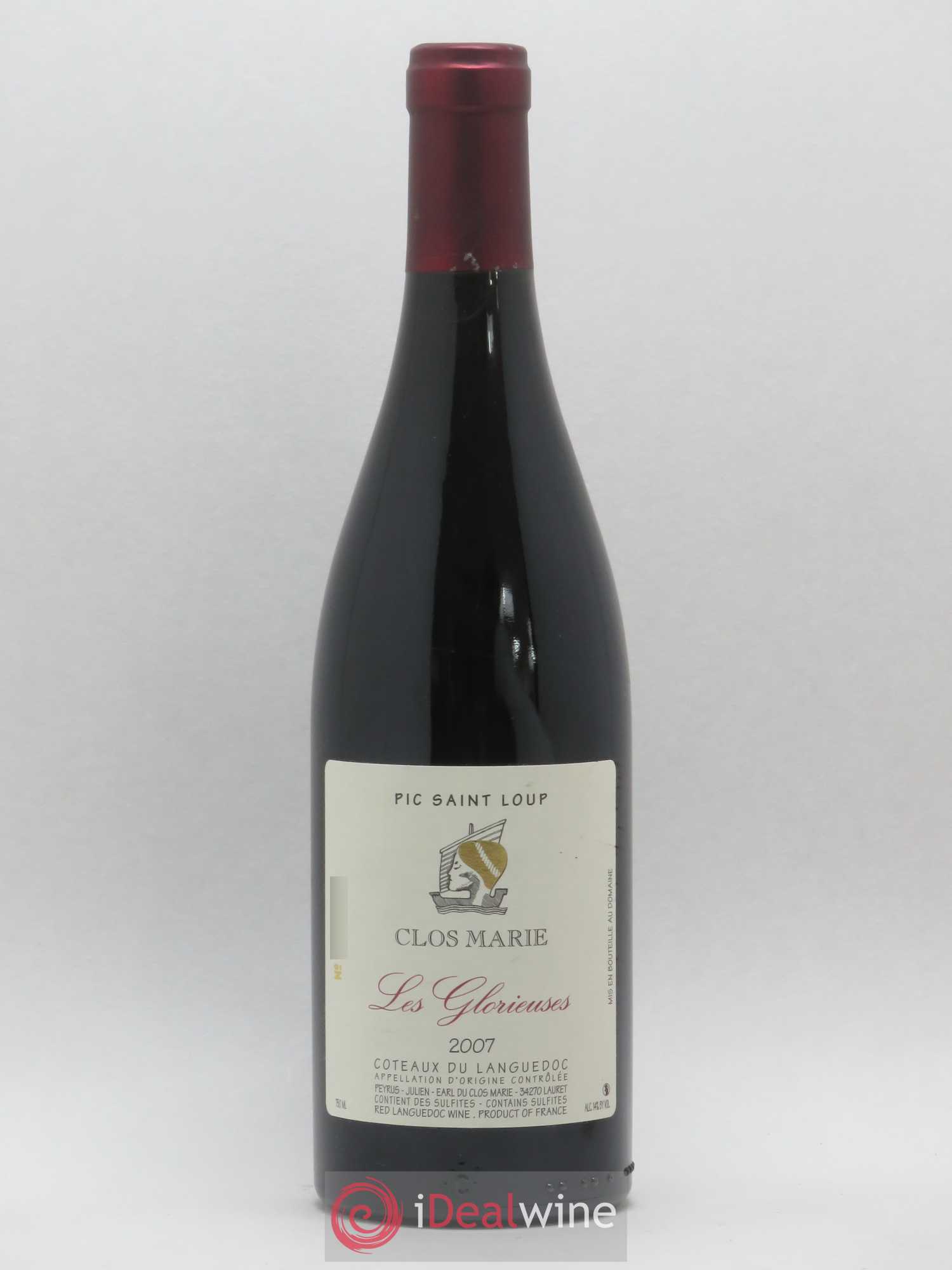 Pic Saint-Loup Clos Marie Les Glorieuses Christophe Peyrus et Françoise Julien 2007 - Lot de 1 bouteille - 0