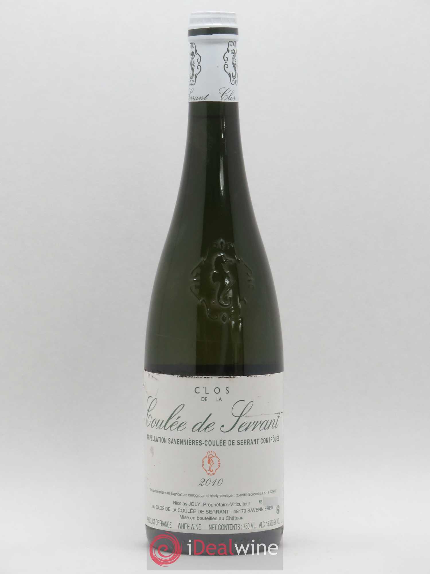 Savennières Clos de la Coulée de Serrant Vignobles de la Coulée de Serrant - Nicolas Joly 2010 - Lot de 1 bouteille - 0