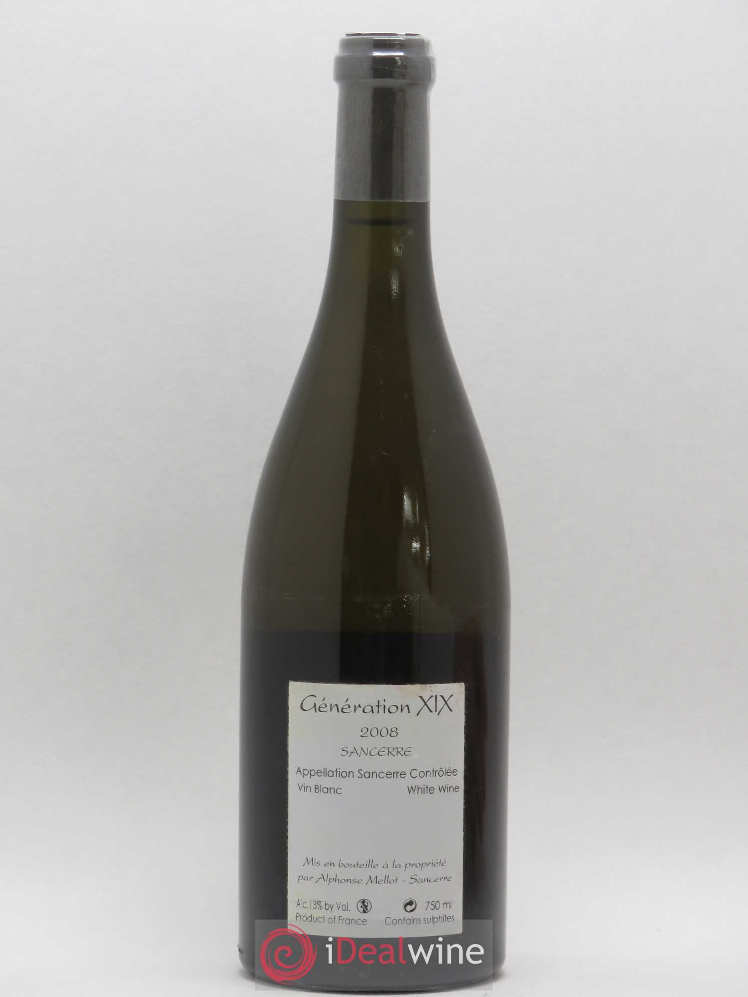 Sancerre Génération XIX Alphonse Mellot 2008 - Lot de 1 bouteille - 1