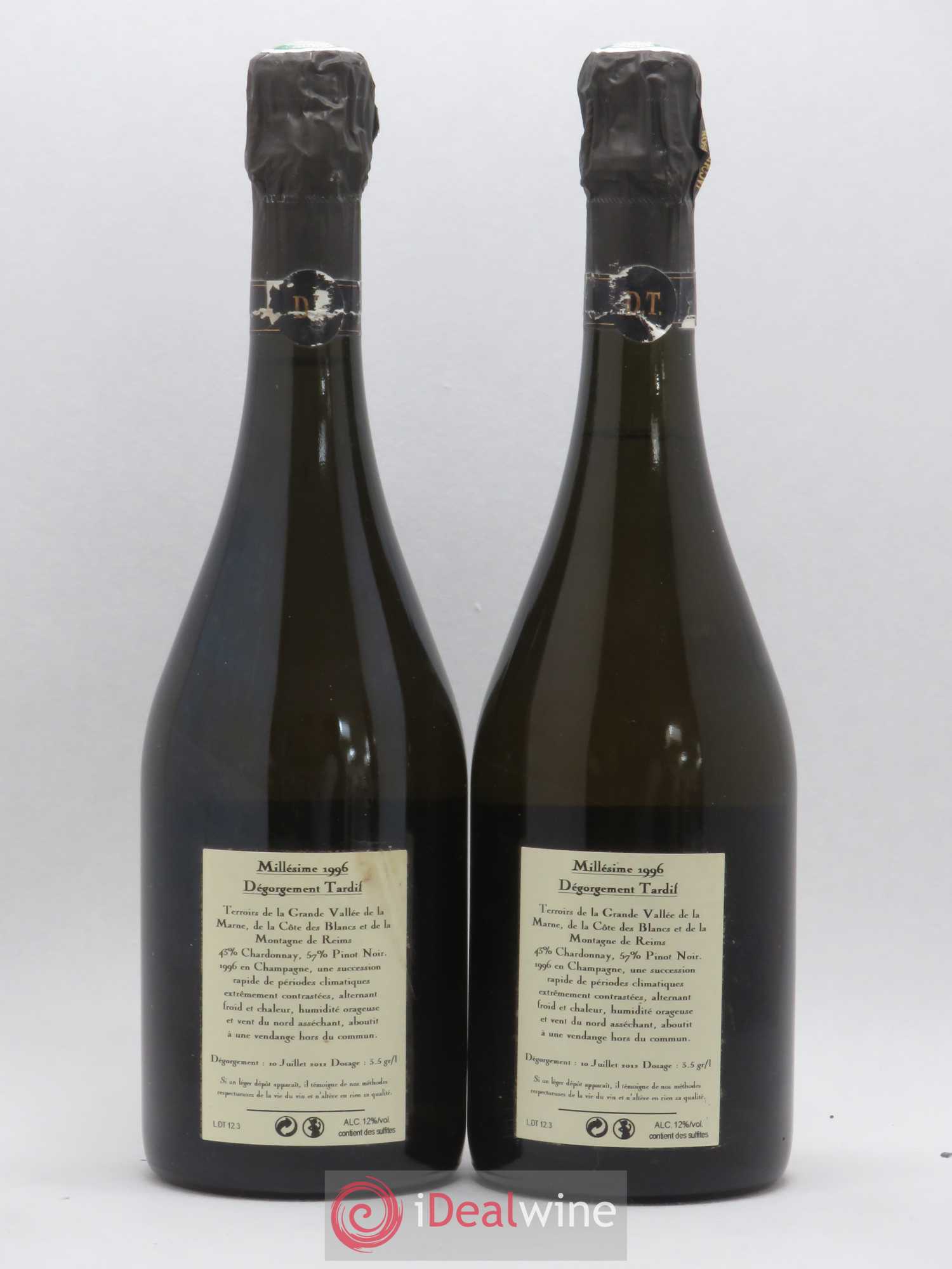 Dégorgement Tardif Jacquesson Extra Brut 1996 - Lot de 2 bouteilles - 1