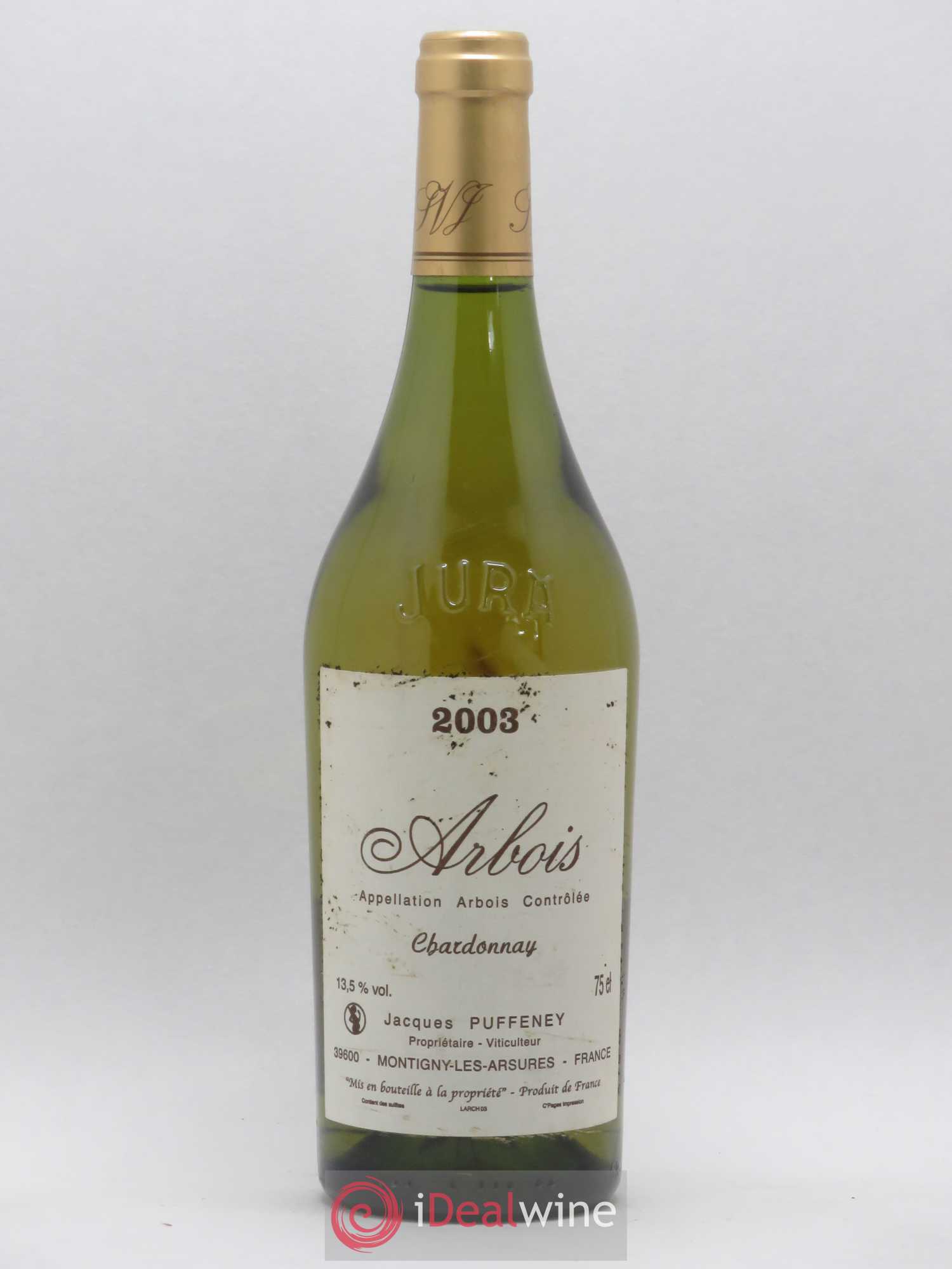 Arbois Chardonnay Jacques Puffeney 2003 - Lot de 1 bouteille - 0