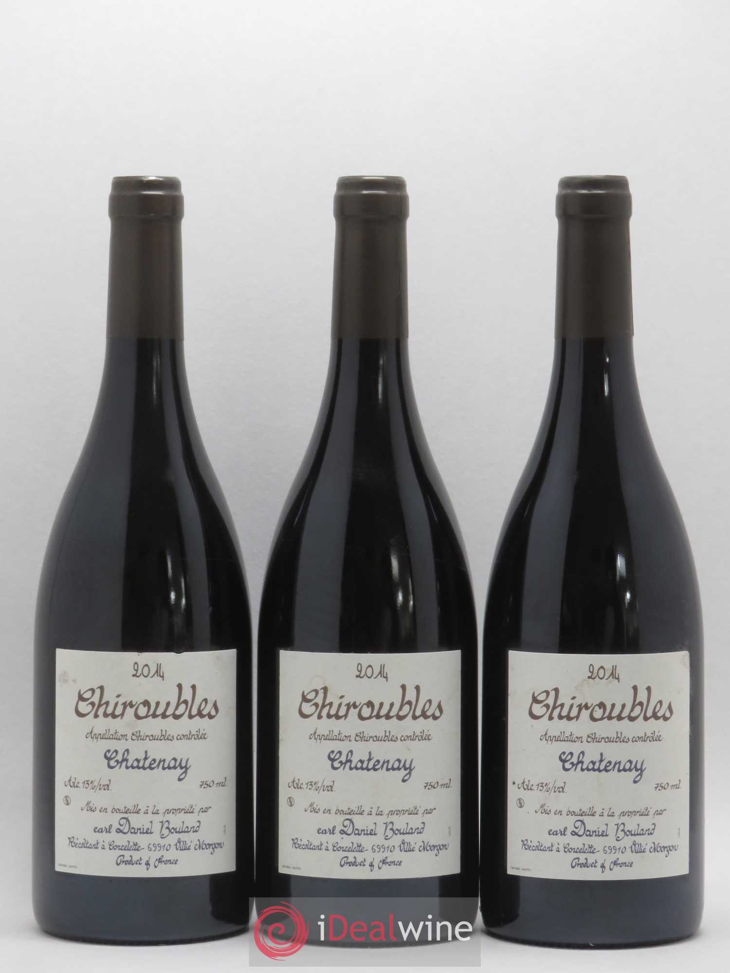Chiroubles Chatenay Daniel Bouland (Domaine) 2014 - Lot de 3 bouteilles - 0
