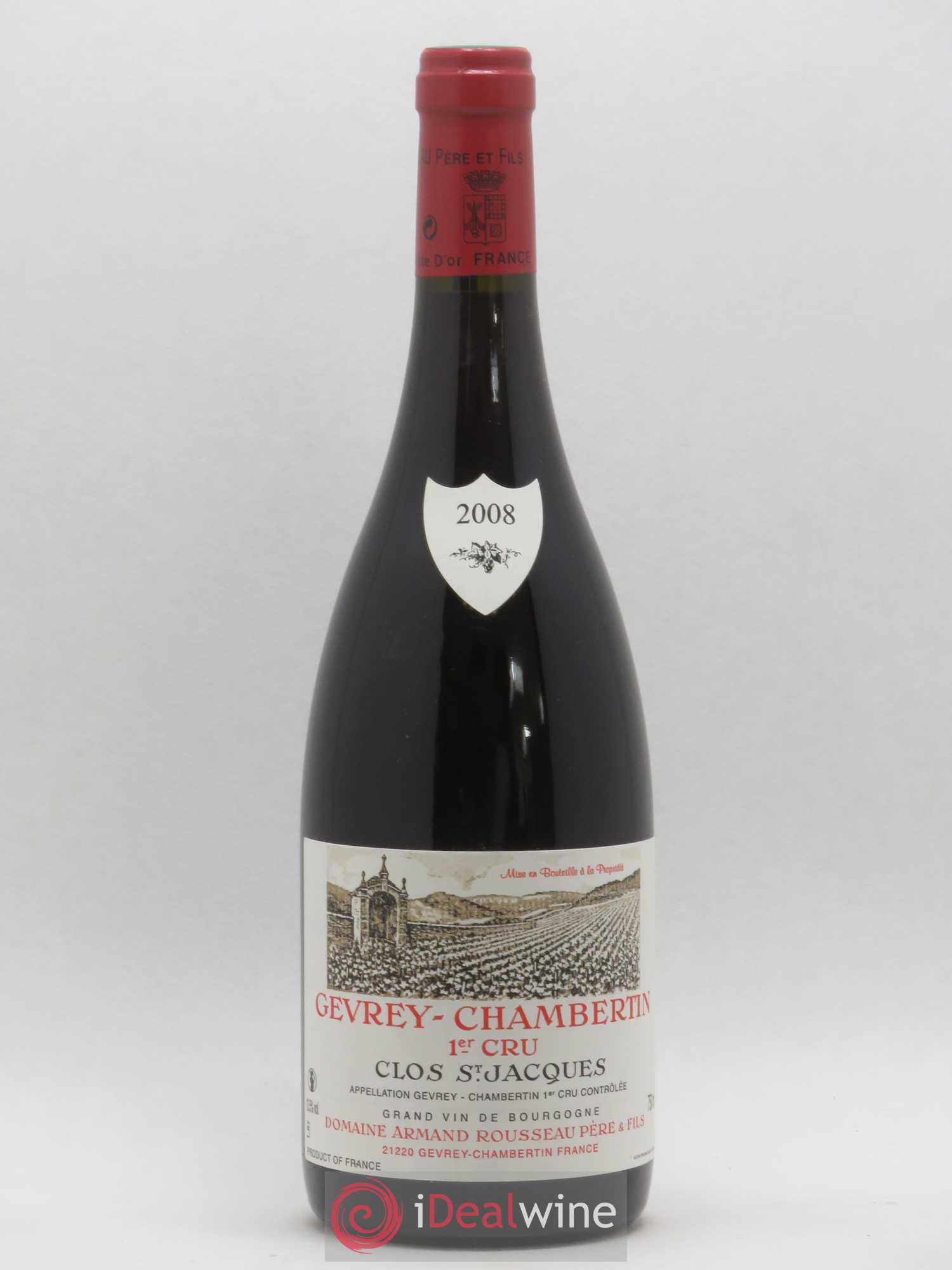 Gevrey-Chambertin 1er Cru Clos Saint-Jacques Armand Rousseau (Domaine) 2008 - Lot de 1 bouteille - 0