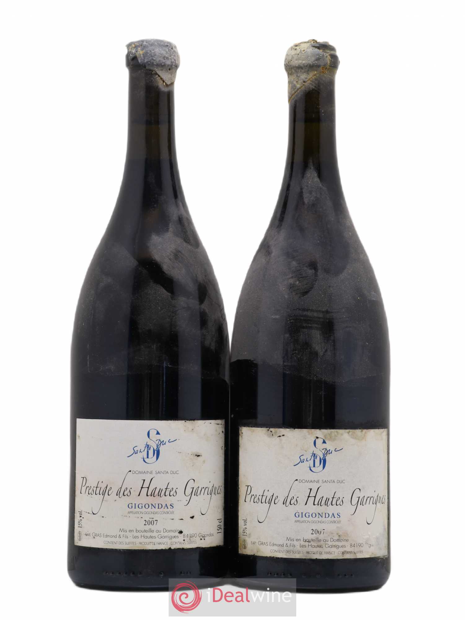 Gigondas Santa Duc (Domaine) Hautes Garrigues Famille Gras 2007 - Lot de 2 magnums - 0