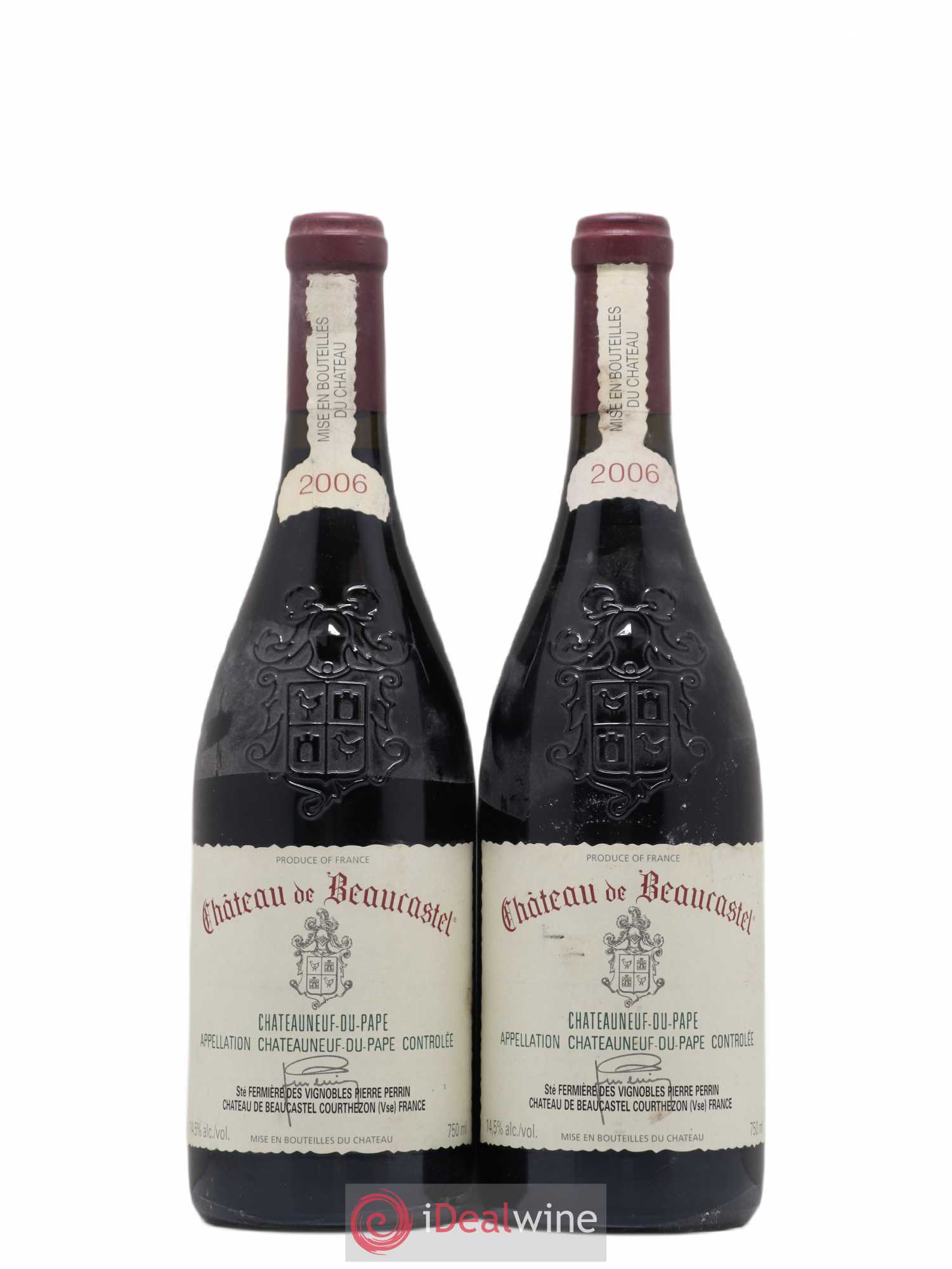 Châteauneuf-du-Pape Château de Beaucastel Famille Perrin 2006 - Lot de 2 bouteilles - 0