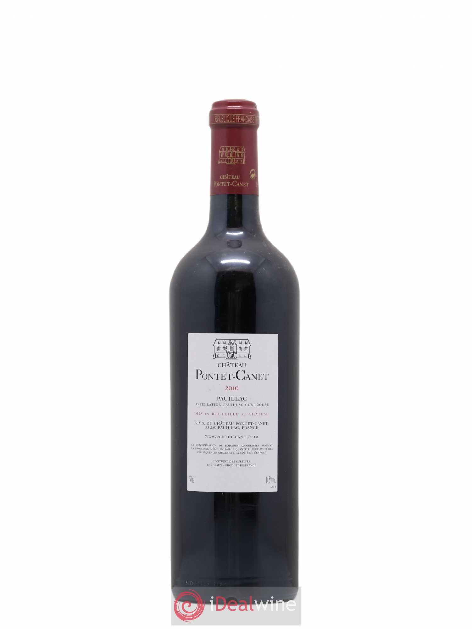 Château Pontet Canet 5ème Grand Cru Classé 2010 - Lot de 1 bouteille - 1