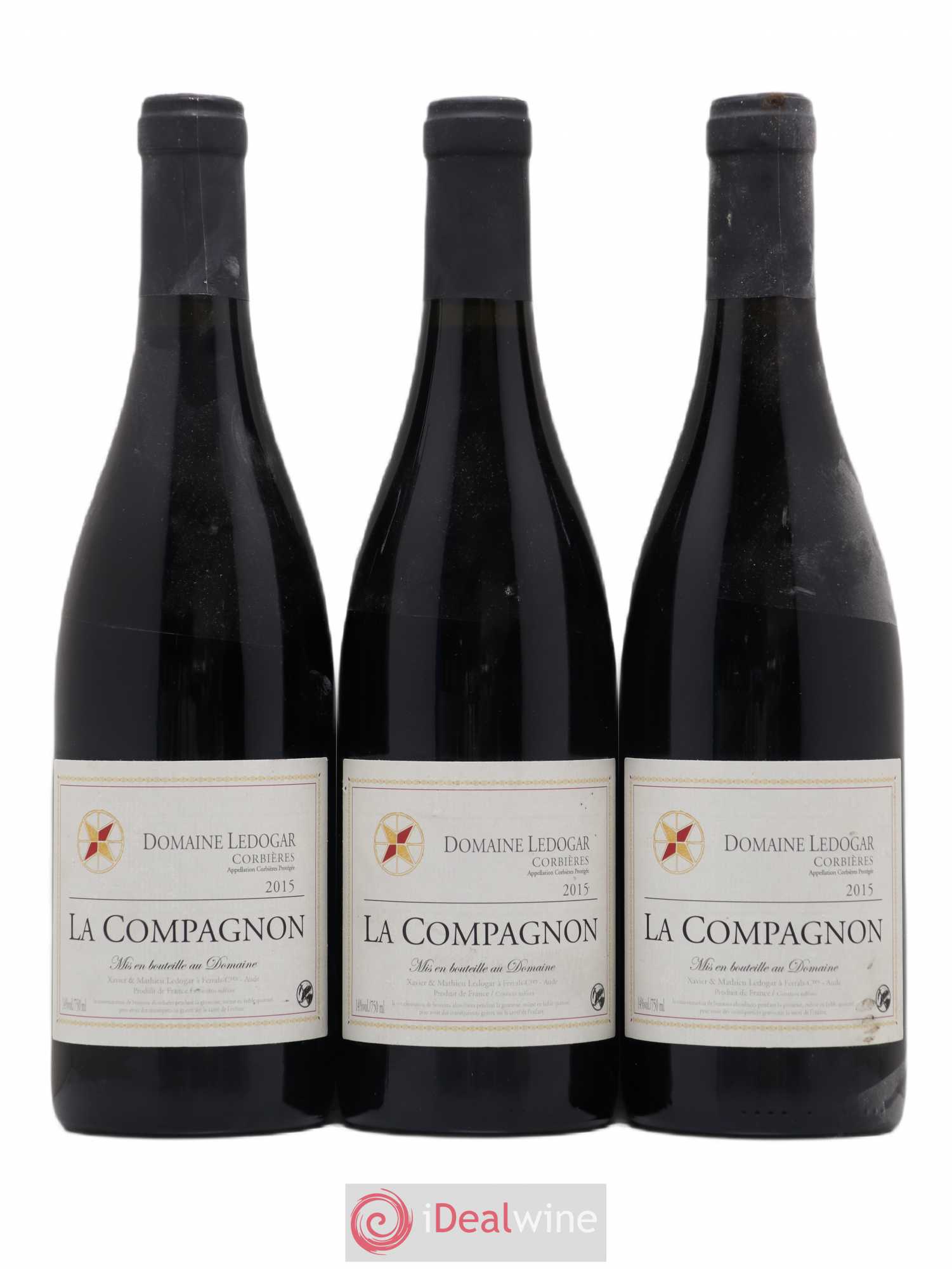 Corbières Domaine Ledogar La Compagnon Xavier et Mathieu Ledogar 2015 - Lot de 3 bouteilles - 0