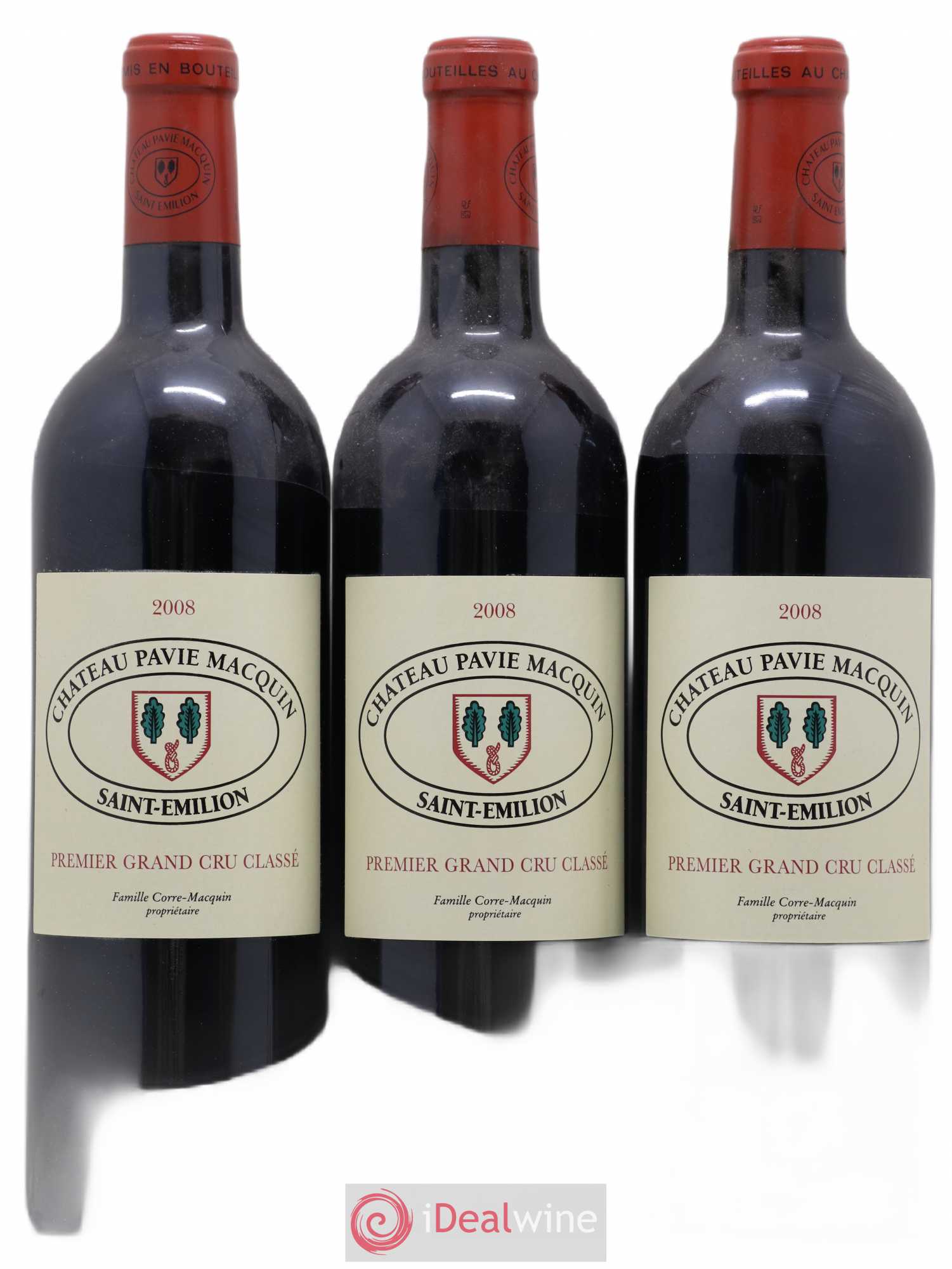 Château Pavie Macquin 1er Grand Cru Classé B 2008 - Lot de 3 bouteilles - 0
