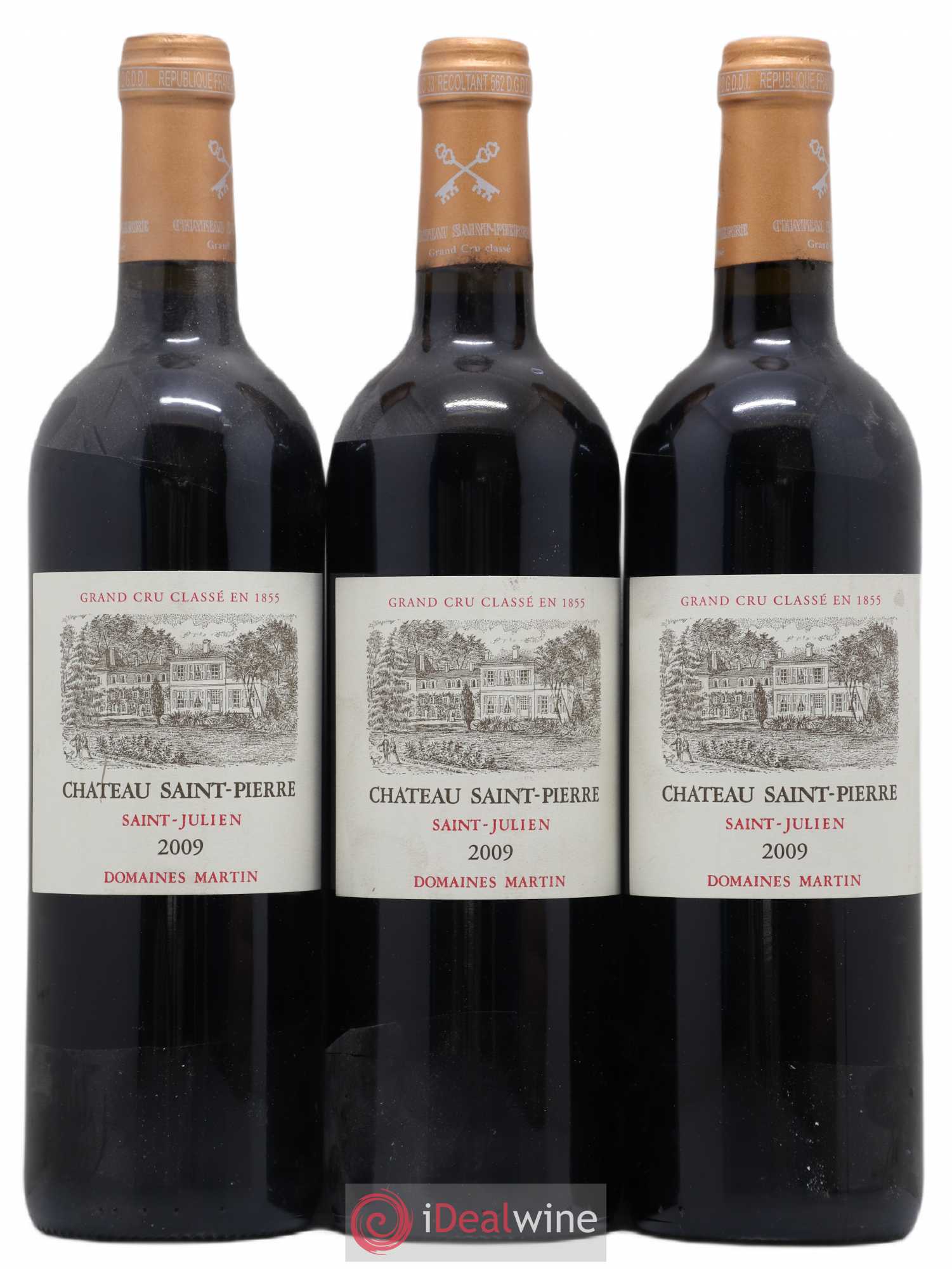 Château Saint-Pierre 4ème Grand Cru Classé 2009 - Lot de 3 bouteilles - 0