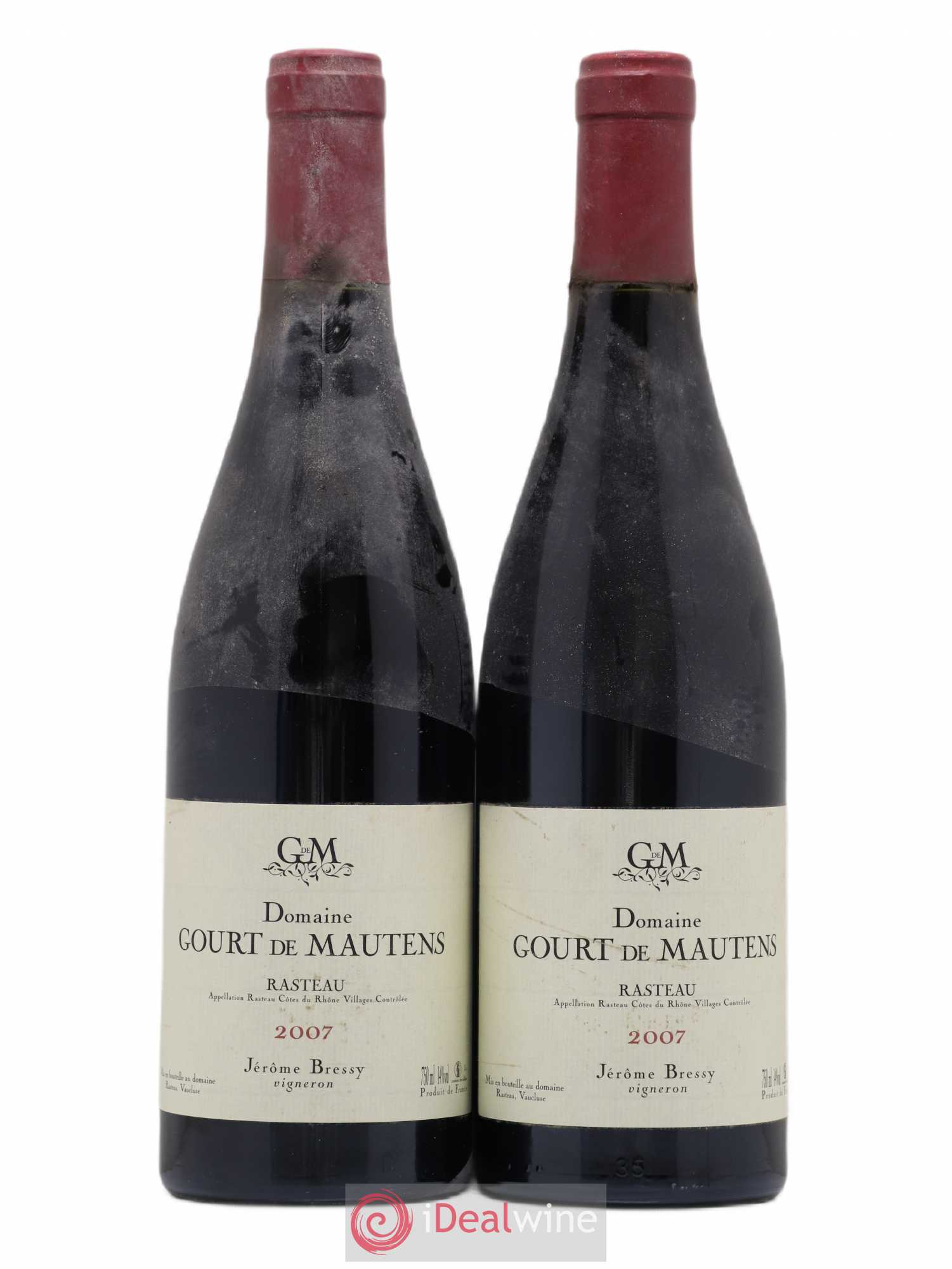 Rasteau Domaine Gourt de Mautens - Jérôme Bressy 2007 - Lot de 2 bouteilles - 0