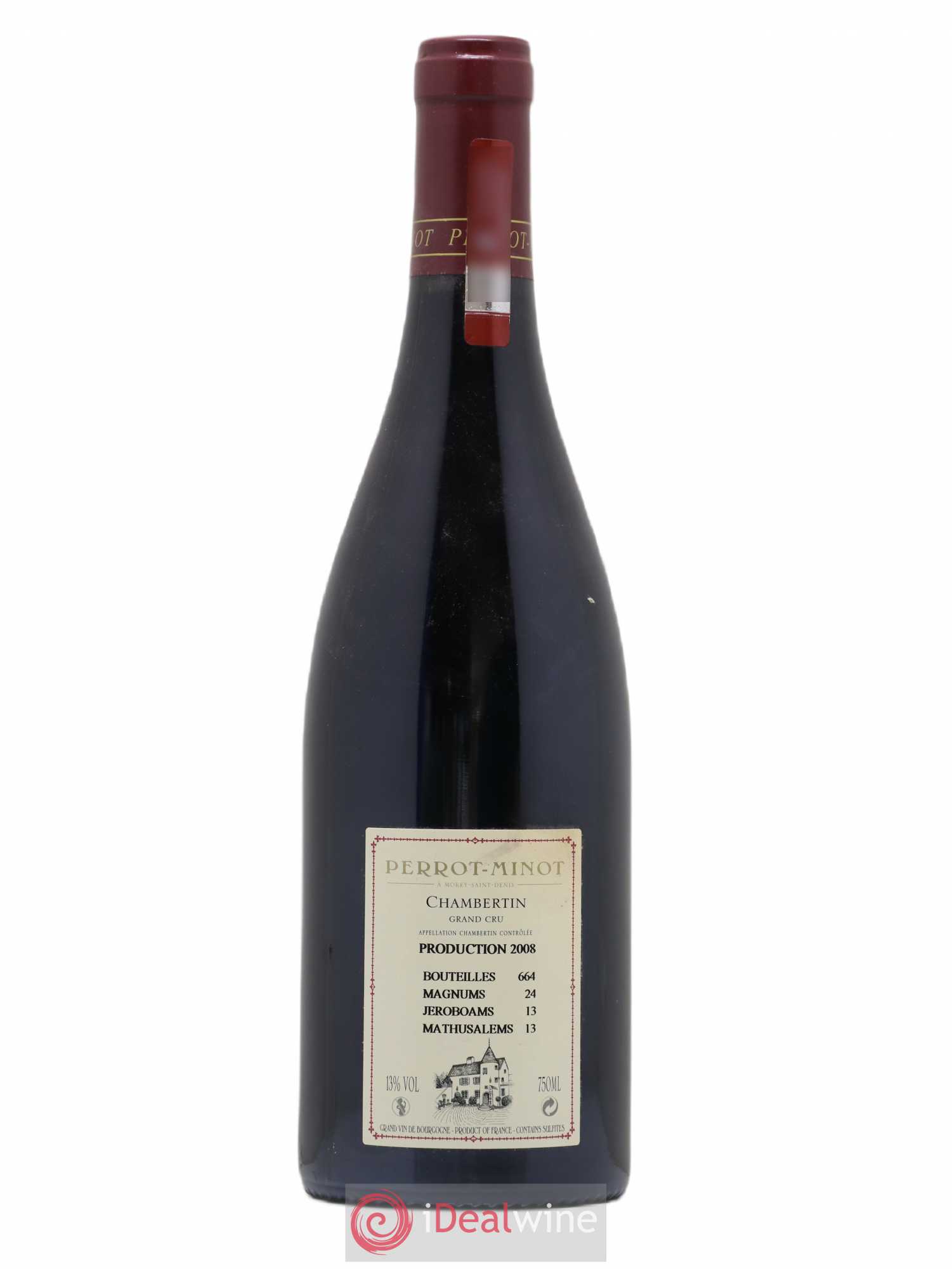 Chambertin Grand Cru Vieilles vignes Perrot-Minot 2008 - Lot de 1 bouteille - 1