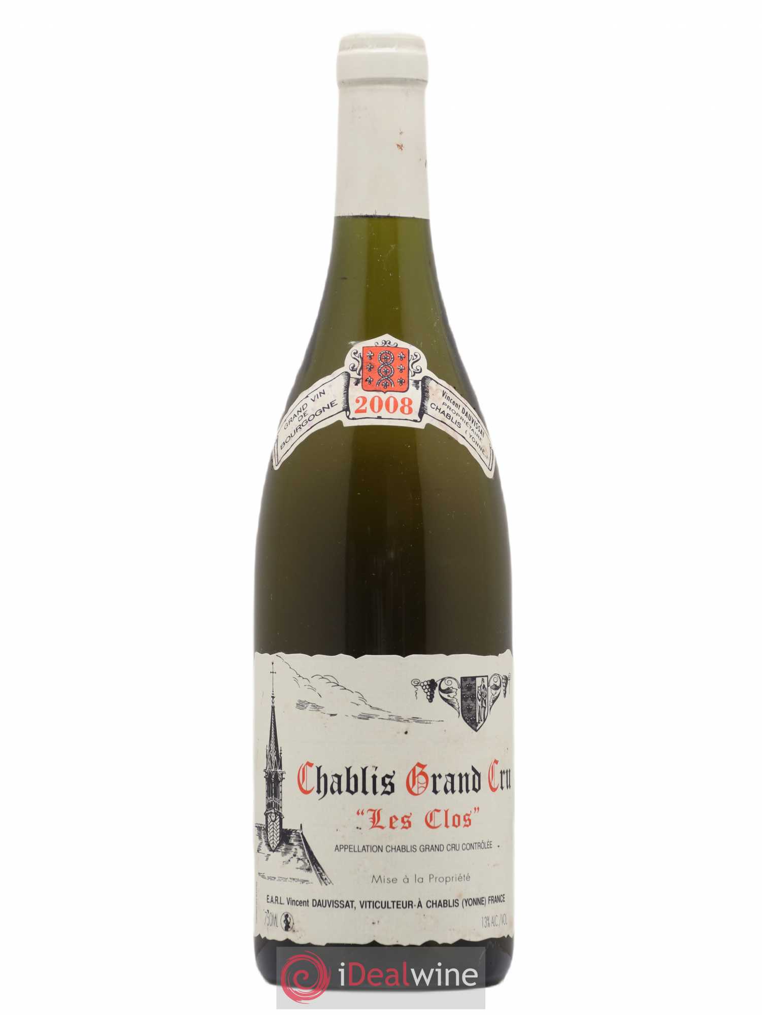 Chablis Grand Cru Les Clos Vincent Dauvissat (Domaine) 2008 - Lot de 1 bouteille - 0