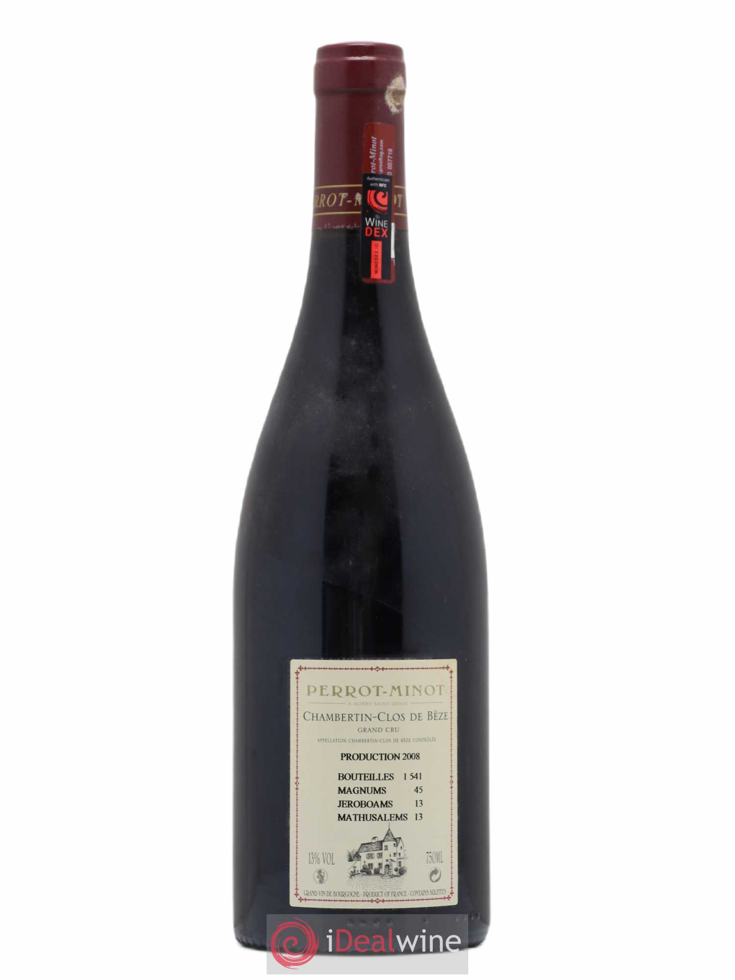 Chambertin Clos de Bèze Grand Cru Vieilles vignes Perrot-Minot 2008 - Lot de 1 bouteille - 1