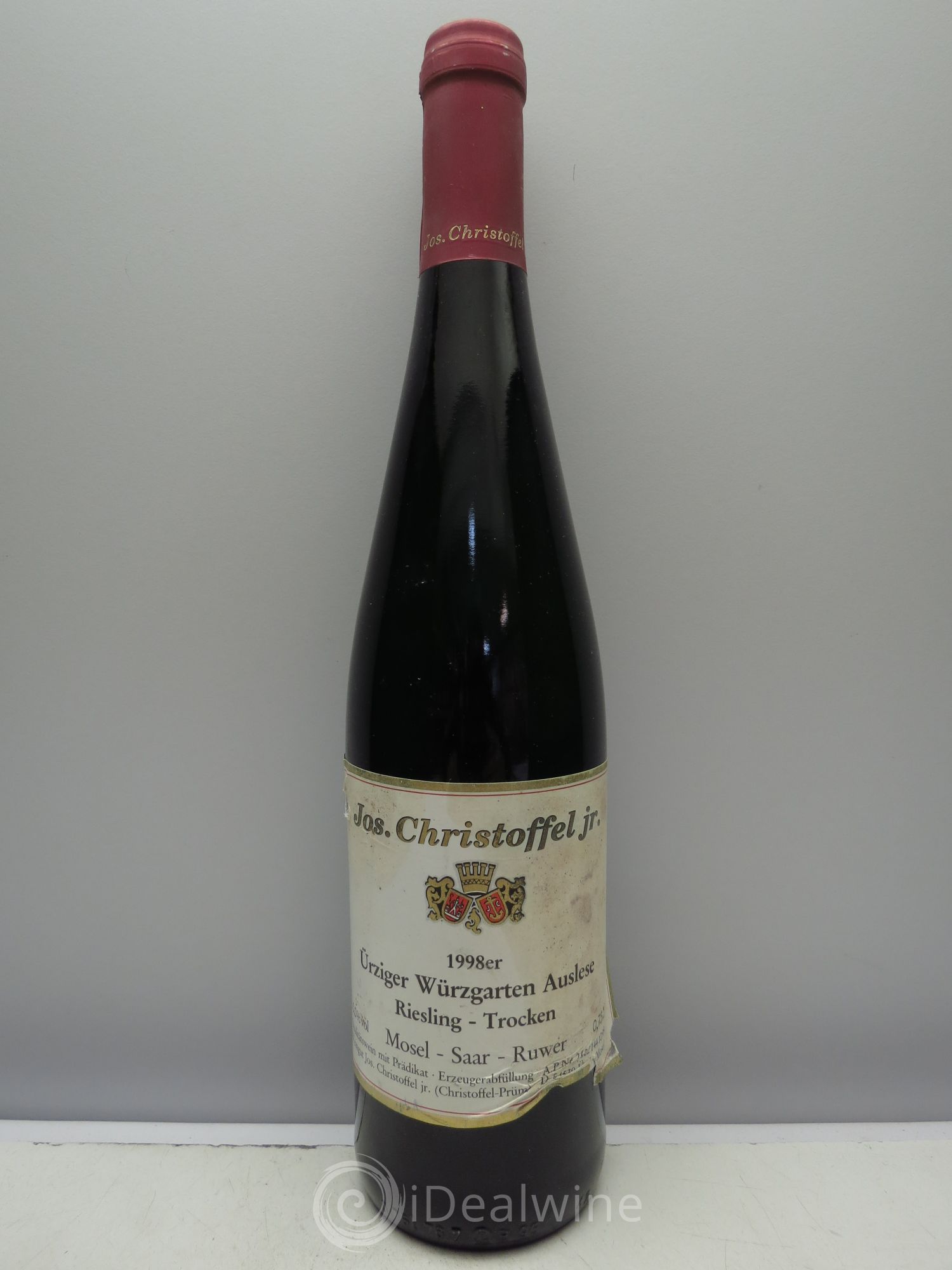 Riesling Weingut Jos. Christoffel Jr Ürziger Würzgarten Riesling Auslese Trocken 1998 - Lotto di 1 bottiglia - 0