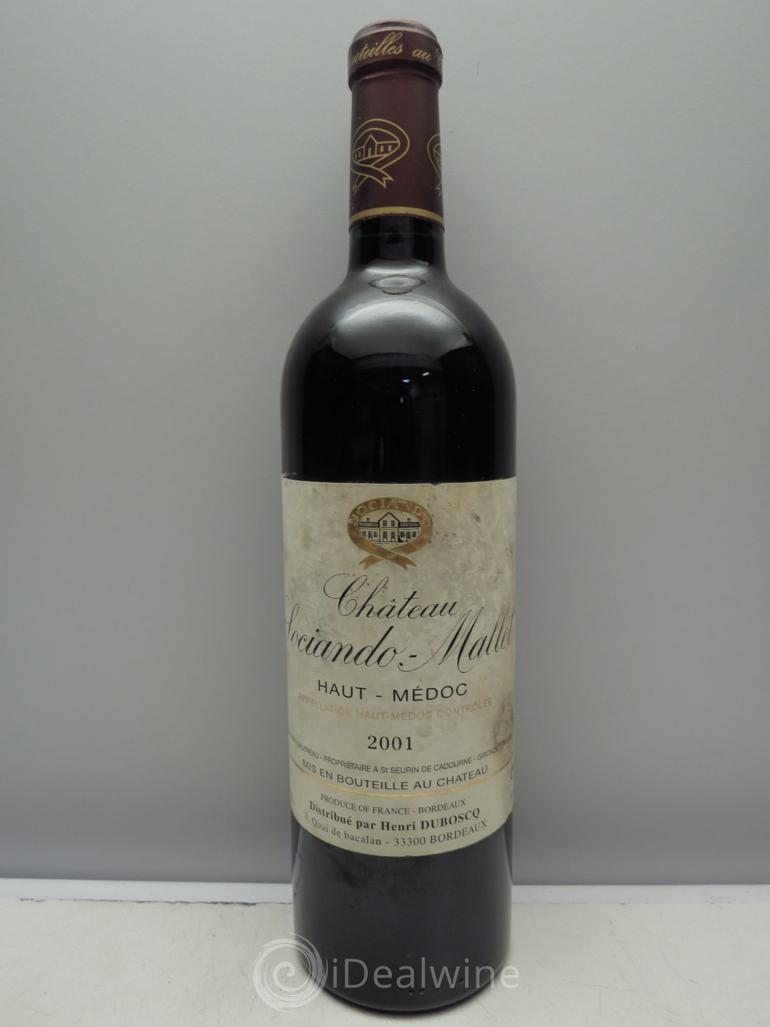 Château Sociando Mallet 2001 - Lot de 1 bouteille - 0