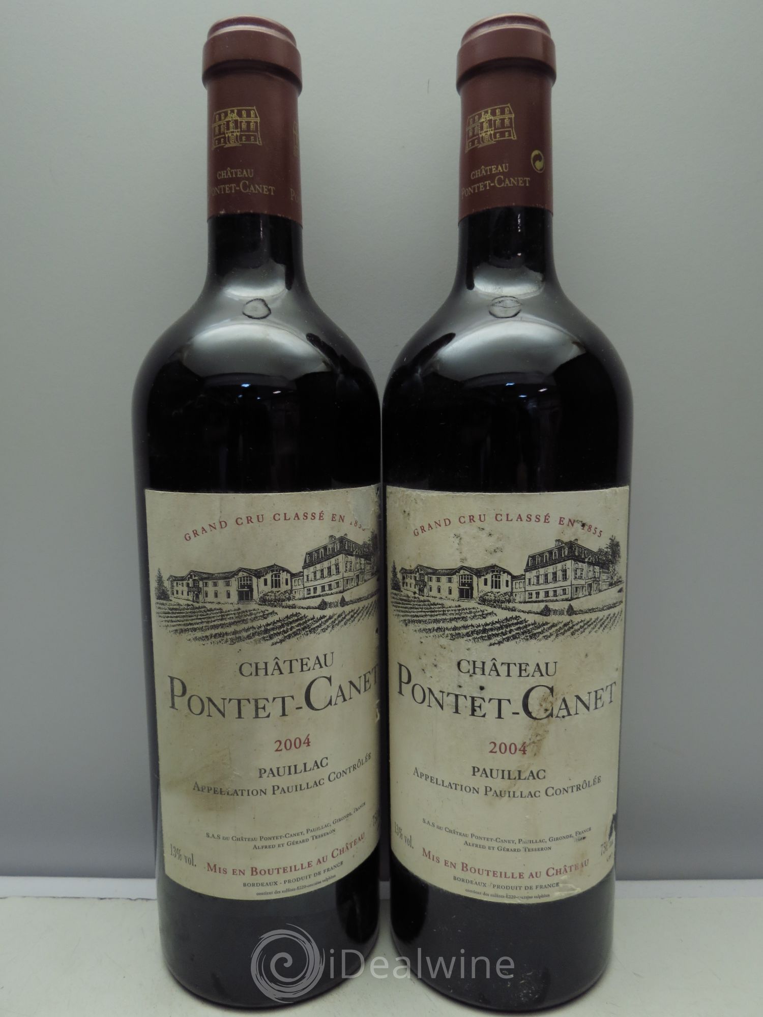 Château Pontet Canet 5ème Grand Cru Classé 2004 - Lot de 2 bouteilles - 0