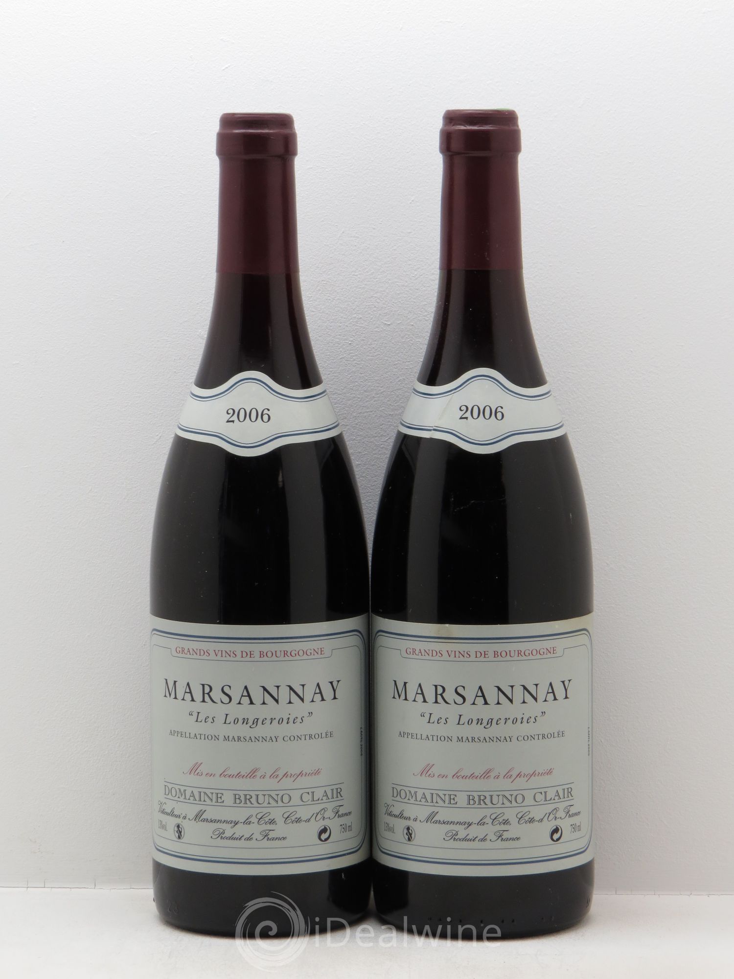 Marsannay Les Longeroies Bruno Clair (Domaine) 2006 - Lot de 2 bouteilles - 0