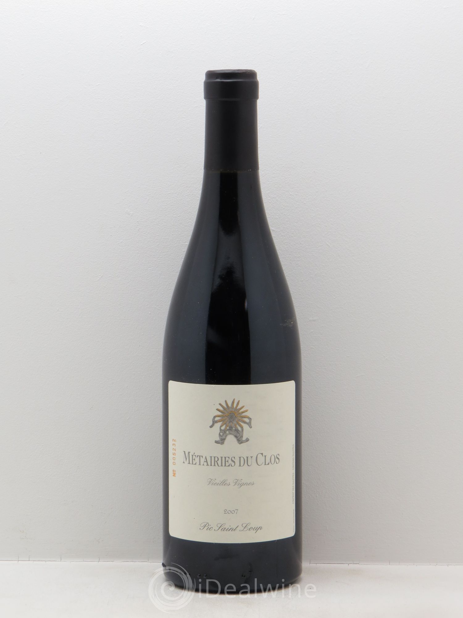 Pic Saint-Loup Les Métairies du Clos Vieilles Vignes Christophe Peyrus et Françoise Julien Vieilles Vignes 2007 - Lot de 1 bouteille - 0