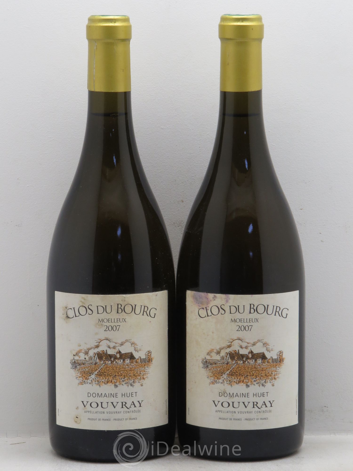 Vouvray Clos du Bourg Moelleux Domaine Huet 2007 - Lotto di 2 bottiglie - 0