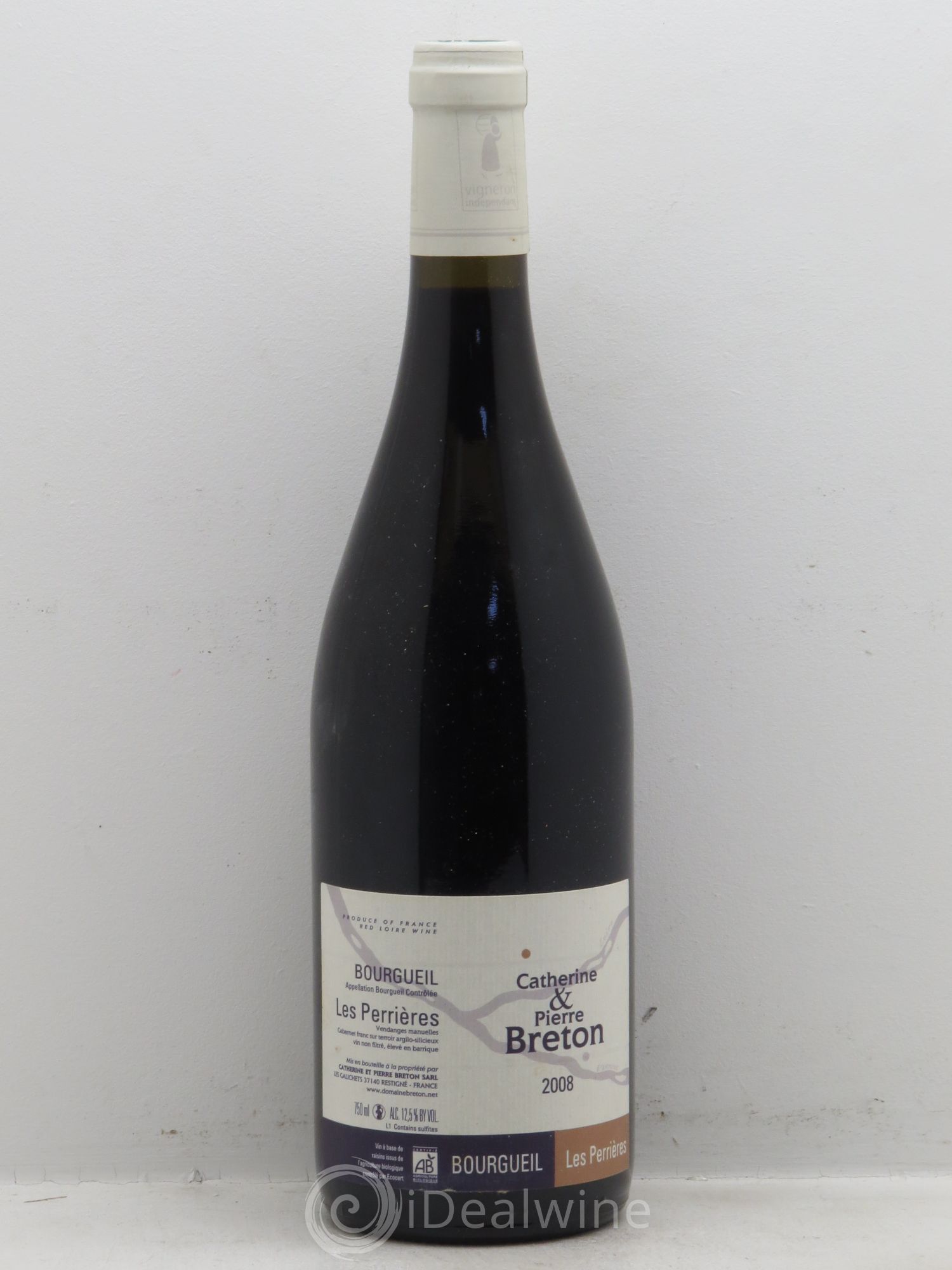Bourgueil Les Perrières Catherine et Pierre Breton 2008 - Lot de 1 bouteille - 0