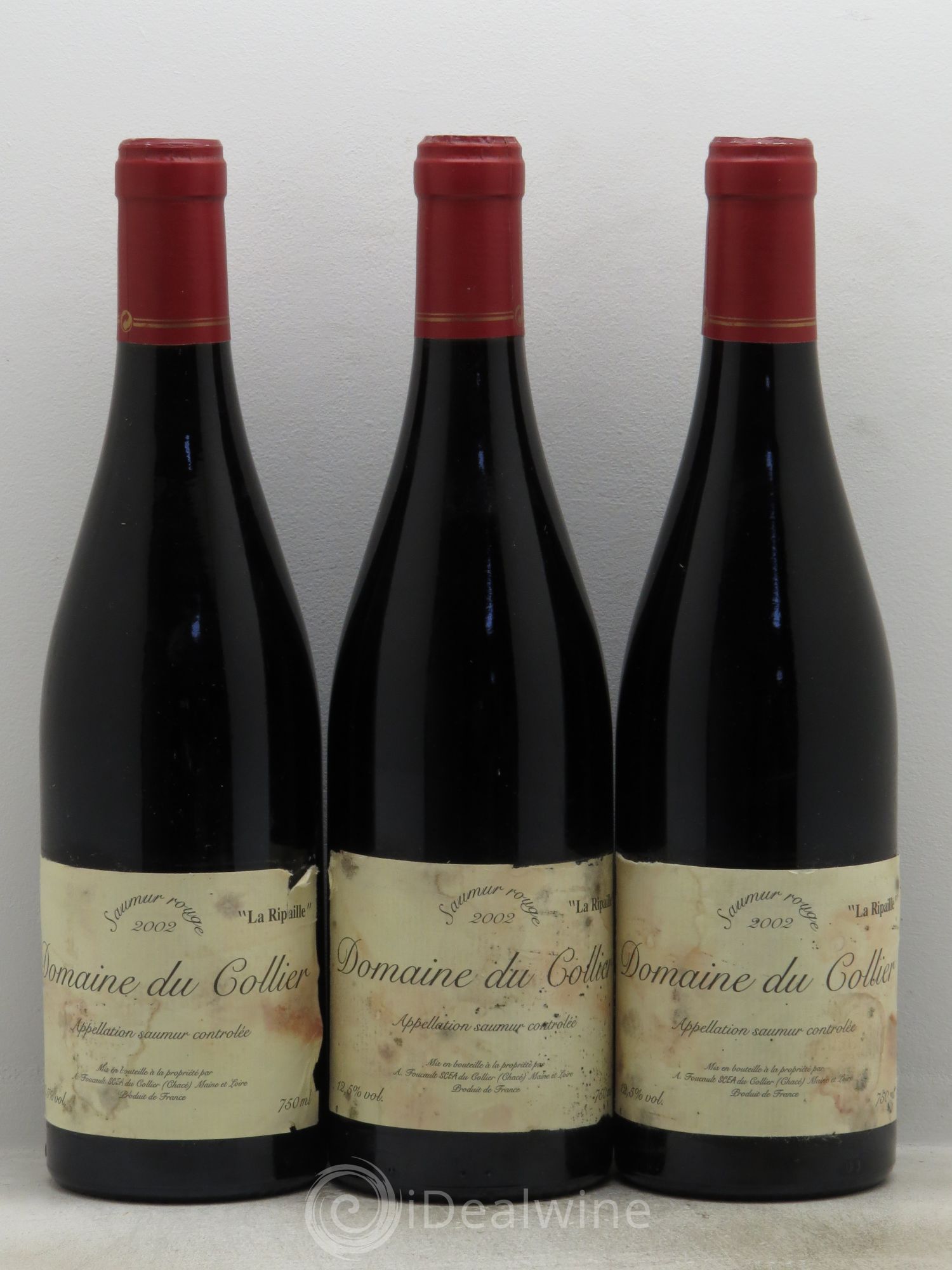 Saumur La Ripaille Domaine du Collier 2002 - Lot de 3 bouteilles - 0