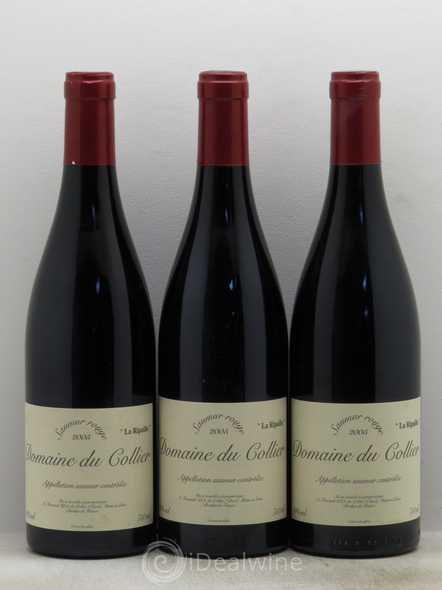 Saumur La Ripaille Domaine du Collier 2005 - Lot de 3 bouteilles - 0