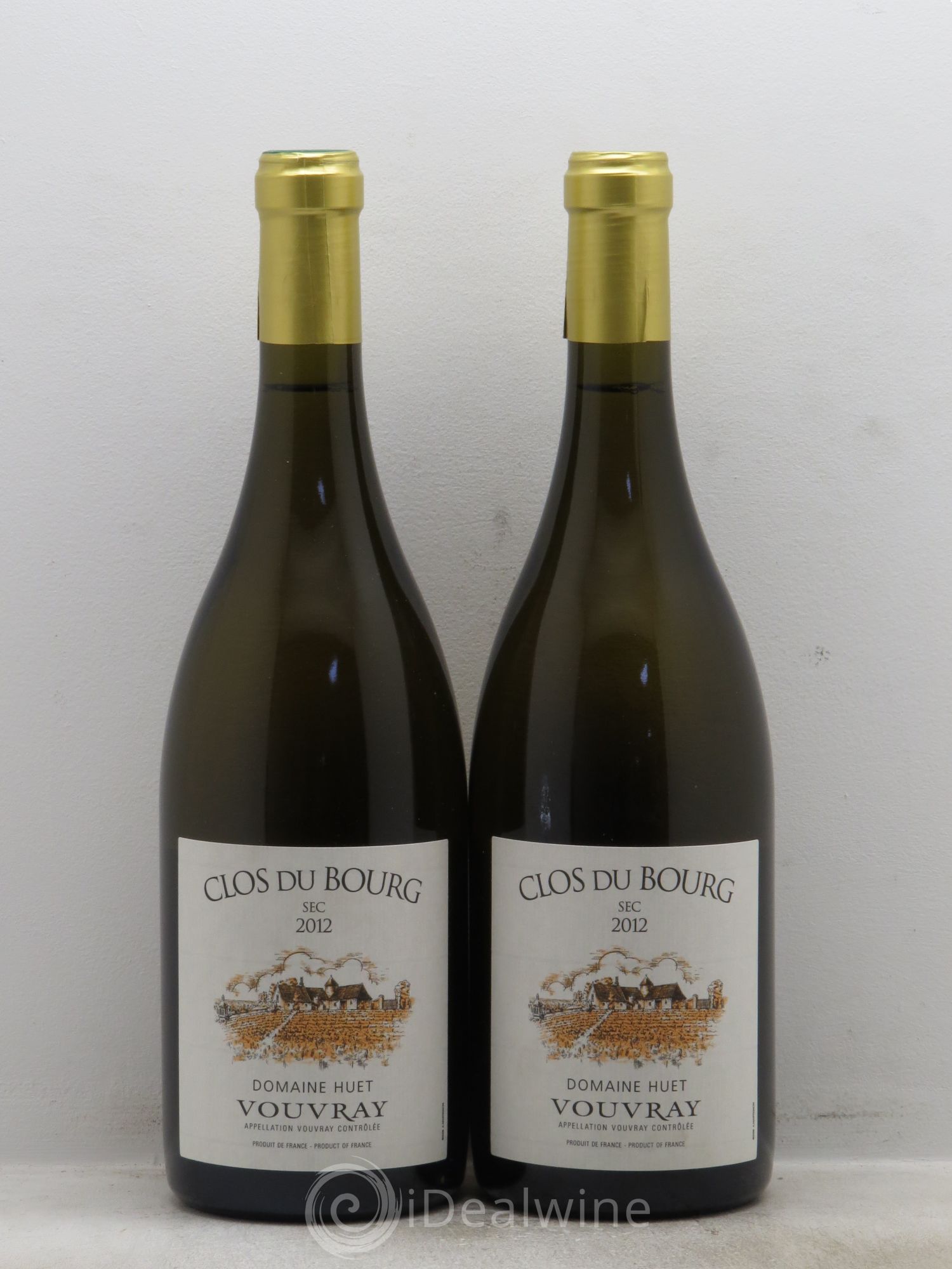 Vouvray Clos du Bourg Sec Domaine Huet 2012 - Lot de 2 bouteilles - 0