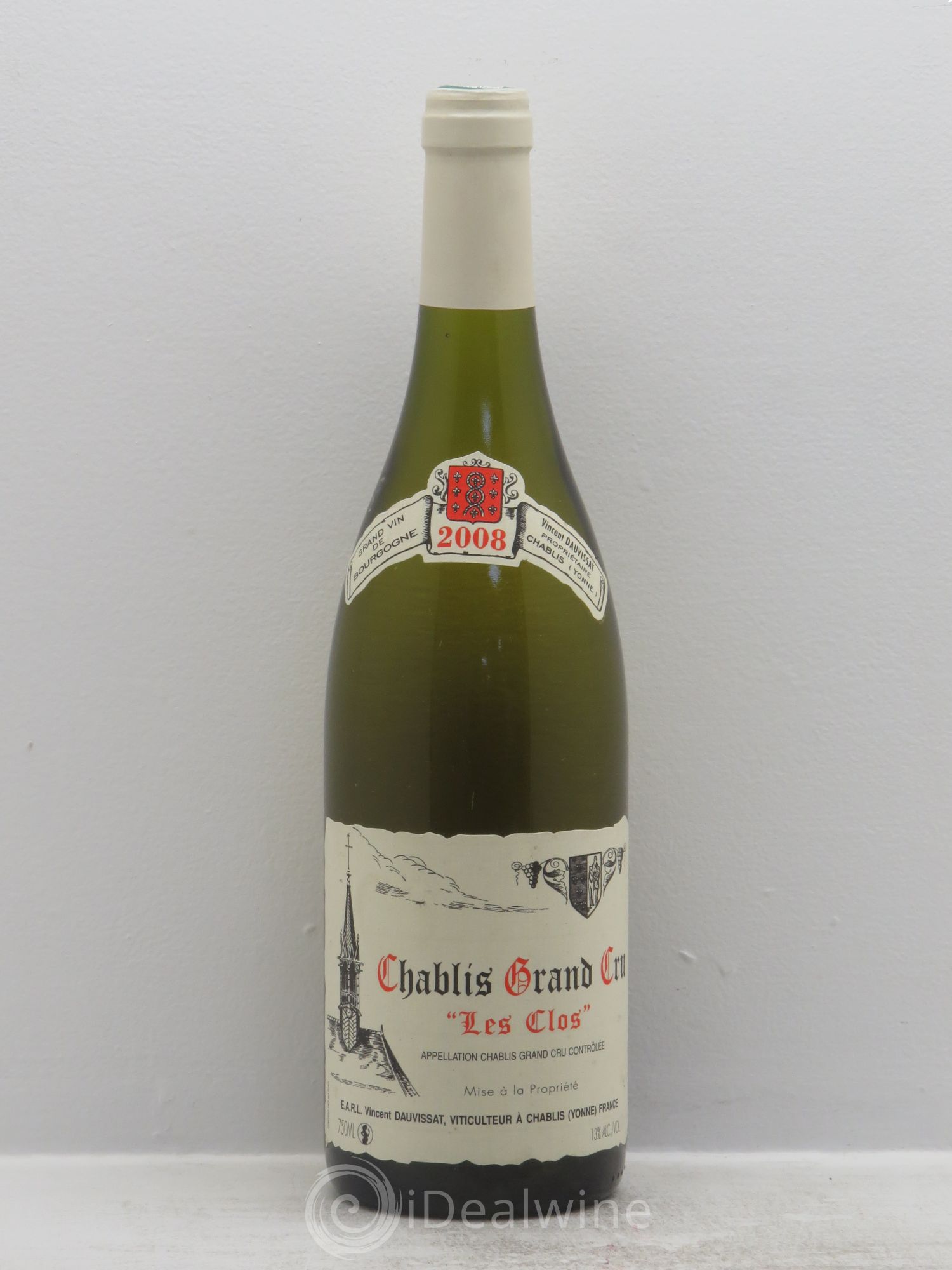 Chablis Grand Cru Les Clos Vincent Dauvissat (Domaine) 2008 - Lot de 1 bouteille - 0