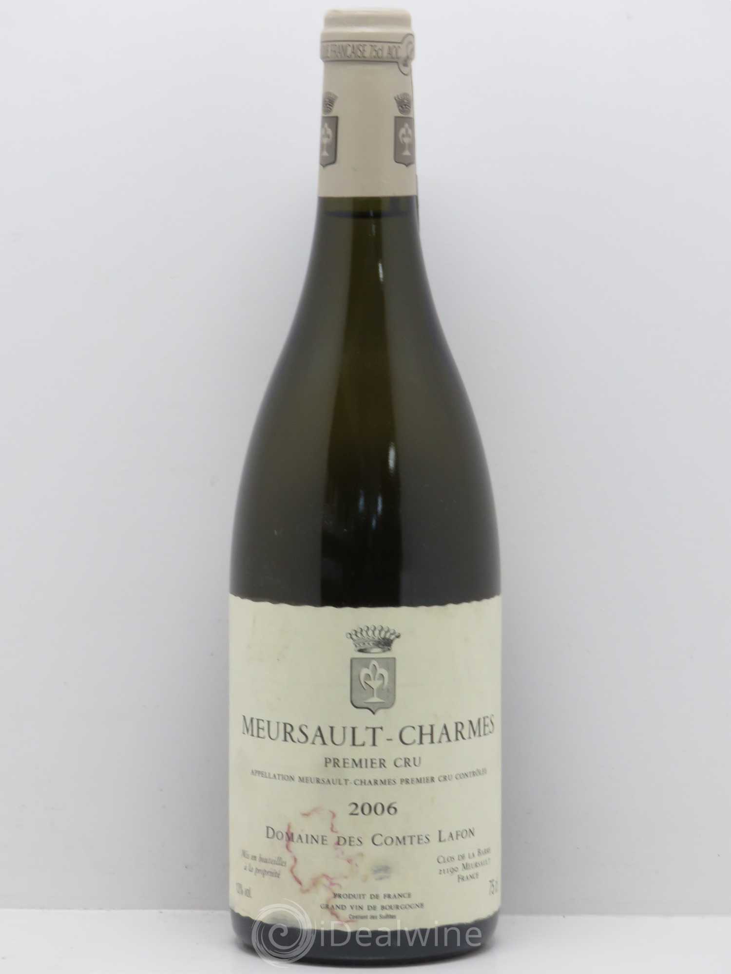 Meursault 1er Cru Charmes Comtes Lafon (Domaine des) 2006 - Lot de 1 bouteille - 0