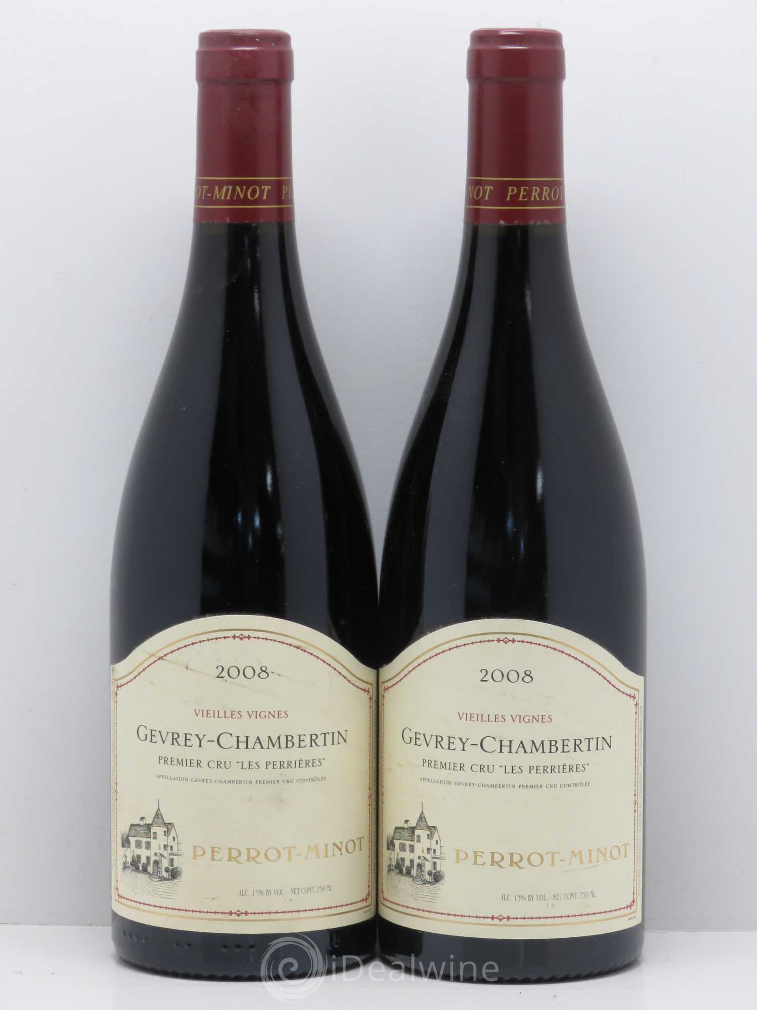 Gevrey-Chambertin 1er Cru Domaine Perrot Minot La Perriere Vieilles Vignes 2008 - Posten von 2 Flaschen - 0