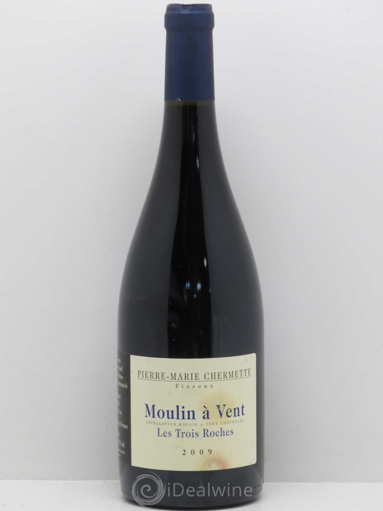 Moulin-à-Vent Les Trois Roches Domaine du Vissoux - P-M. Chermette 2009 - Lot de 1 bouteille - 0